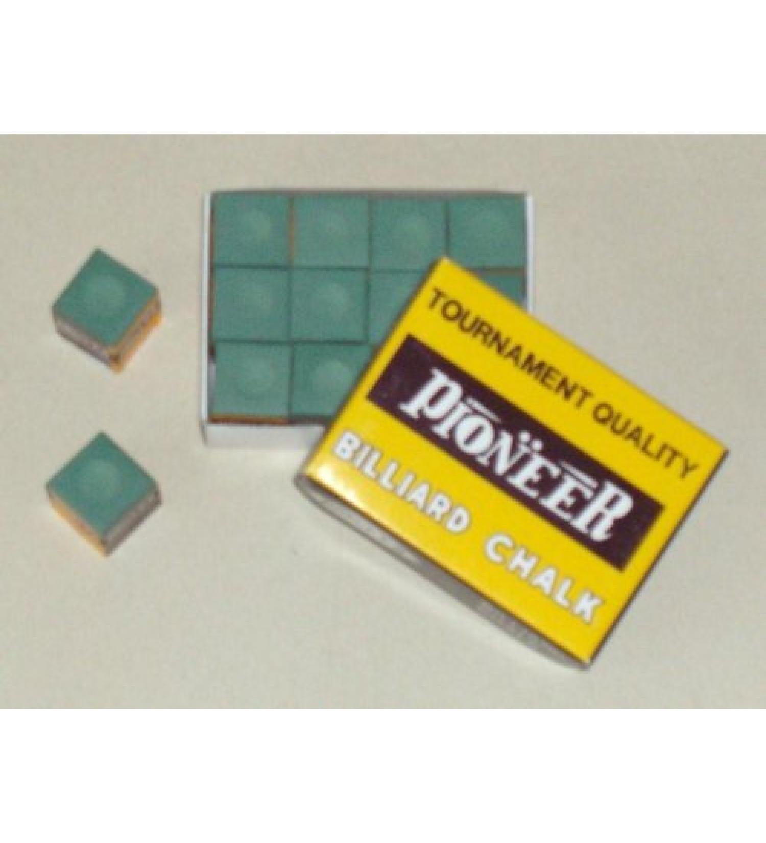 12 pieces of billiard chalk Pioneer Tournament green