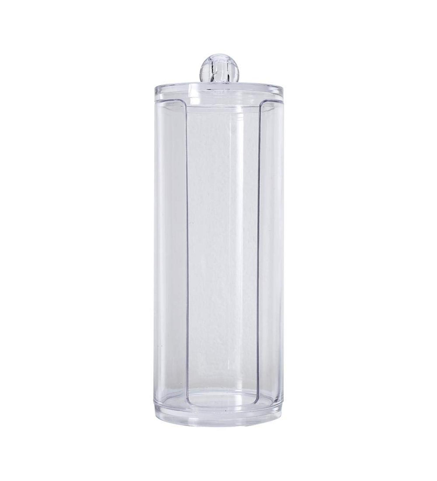 Clear Acrylic Cosmetic Cotton Pad Holder | Stylish Storage Organizer for Cotton Balls Swabs & Q-tips | Perfect Gift for Girls & Ladies - Buy Online on SooperMarket.com