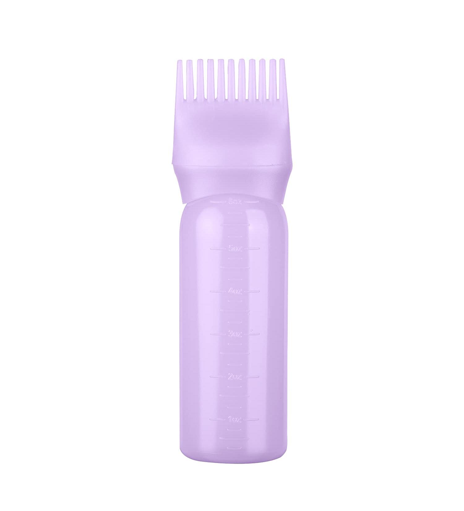 NAUZE 1 Pack Purple Hair Dye Brush Bottle Root Comb Applicator Bottle Hair Coloring Dye Applicator Scalp Treatment Bottle (Purple) - Buy Online on SooperMarket.com