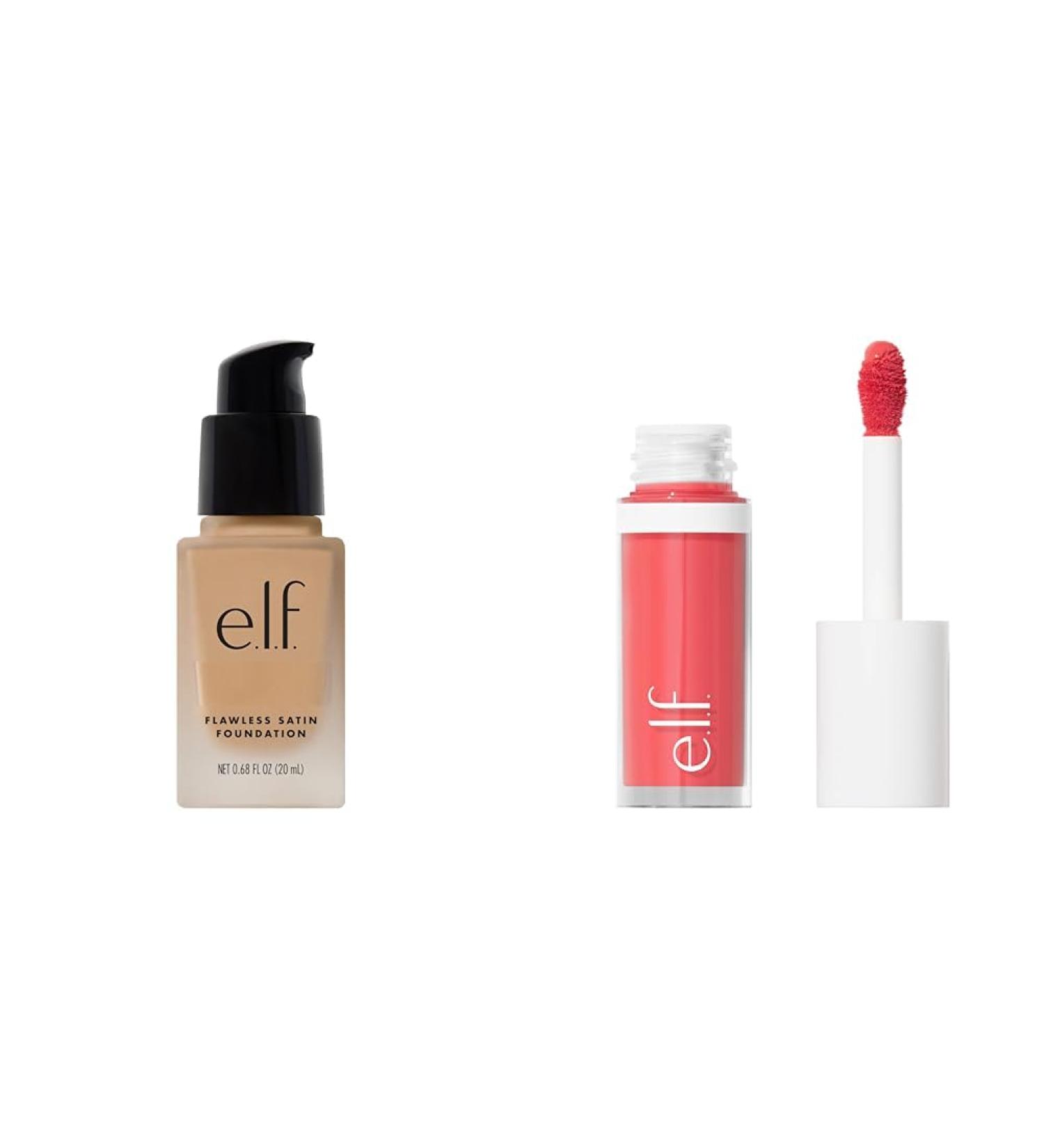 e.l.f. Flawless Finish Foundation Lightweight & Medium Coverage Semi-Matte Finish Vanilla & Camo Liquid Blush Long-Lasting Liquid Blush For High-Pigment Colour Creates A Soft - Buy Online on SooperMarket.com