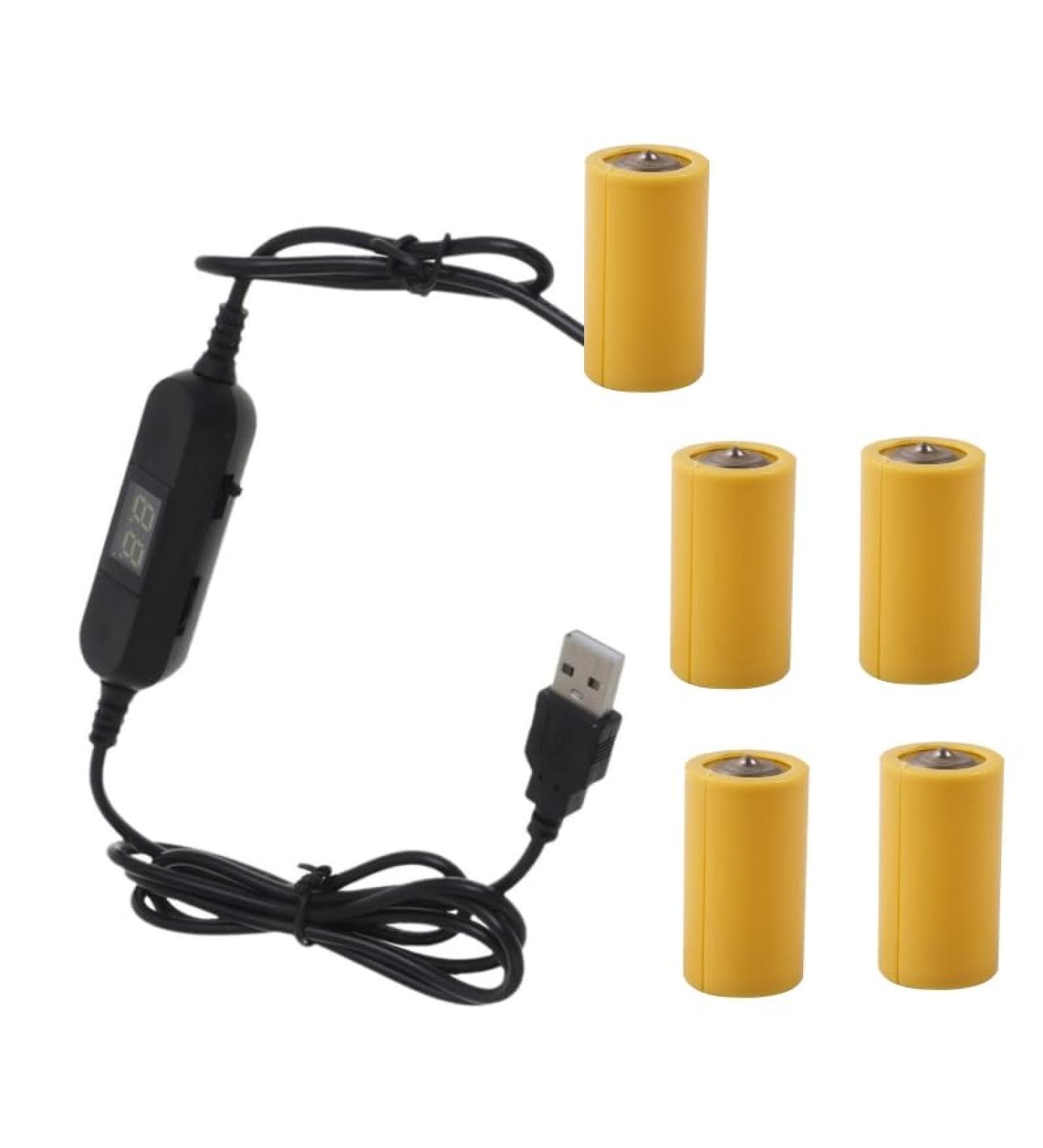 Buy Reusable USB to C Battery with LED Voltmeter - Replace 1-5 Pcs C Batteries | Eco-Friendly Power Solutions - Buy Online on SooperMarket.com
