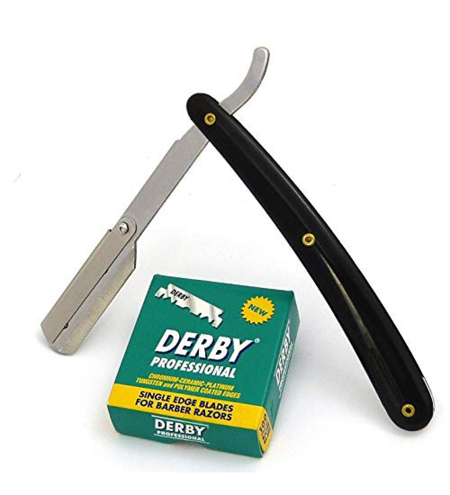 Shaving set interchangeable blade knife insert razor with 100 razor blades