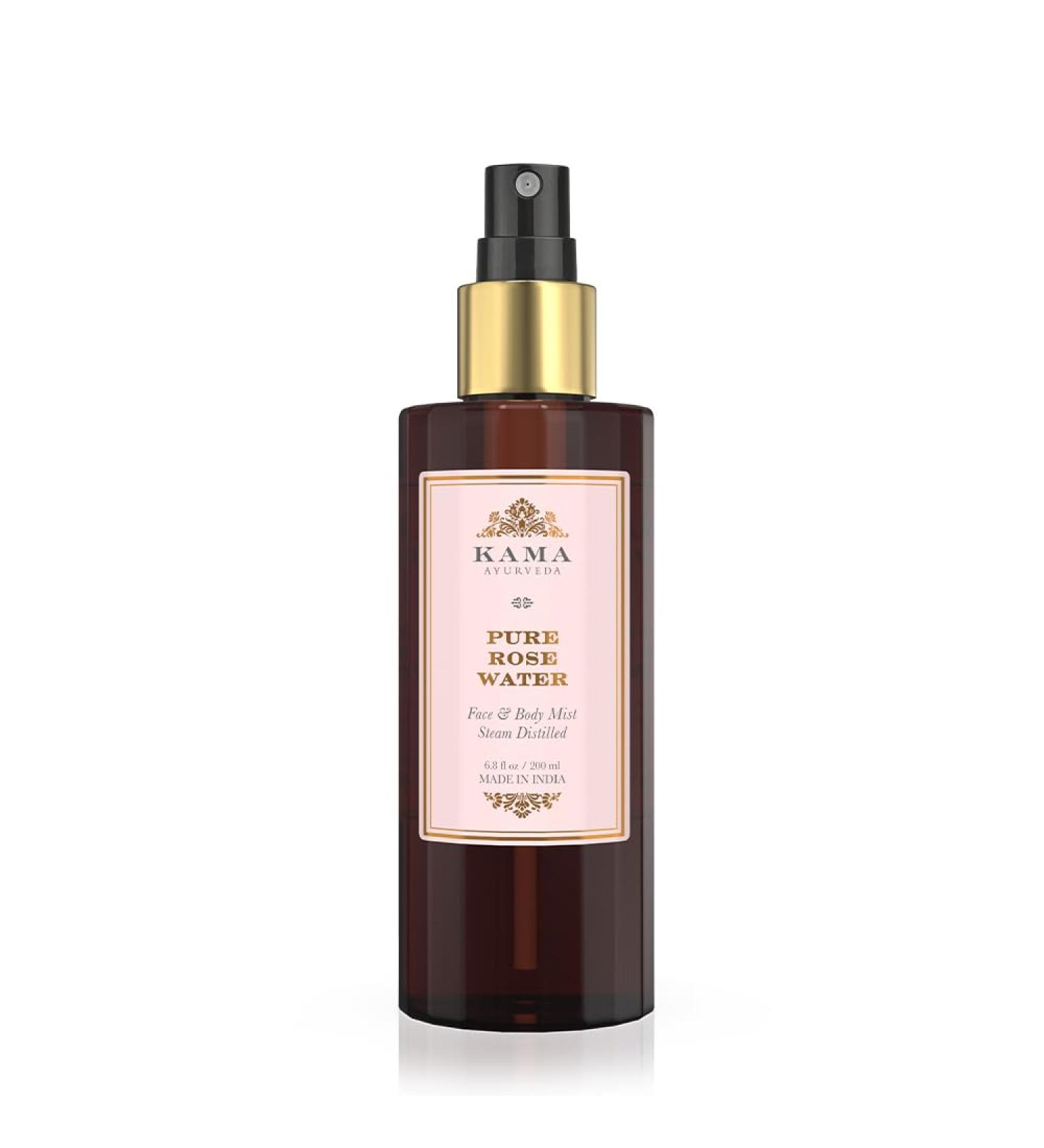 Kama Ayurveda Pure Rose Water Face and Body Mist - 200ml | Natural Hydrating Mist for Glow & Refreshment - Buy Online on SooperMarket.com