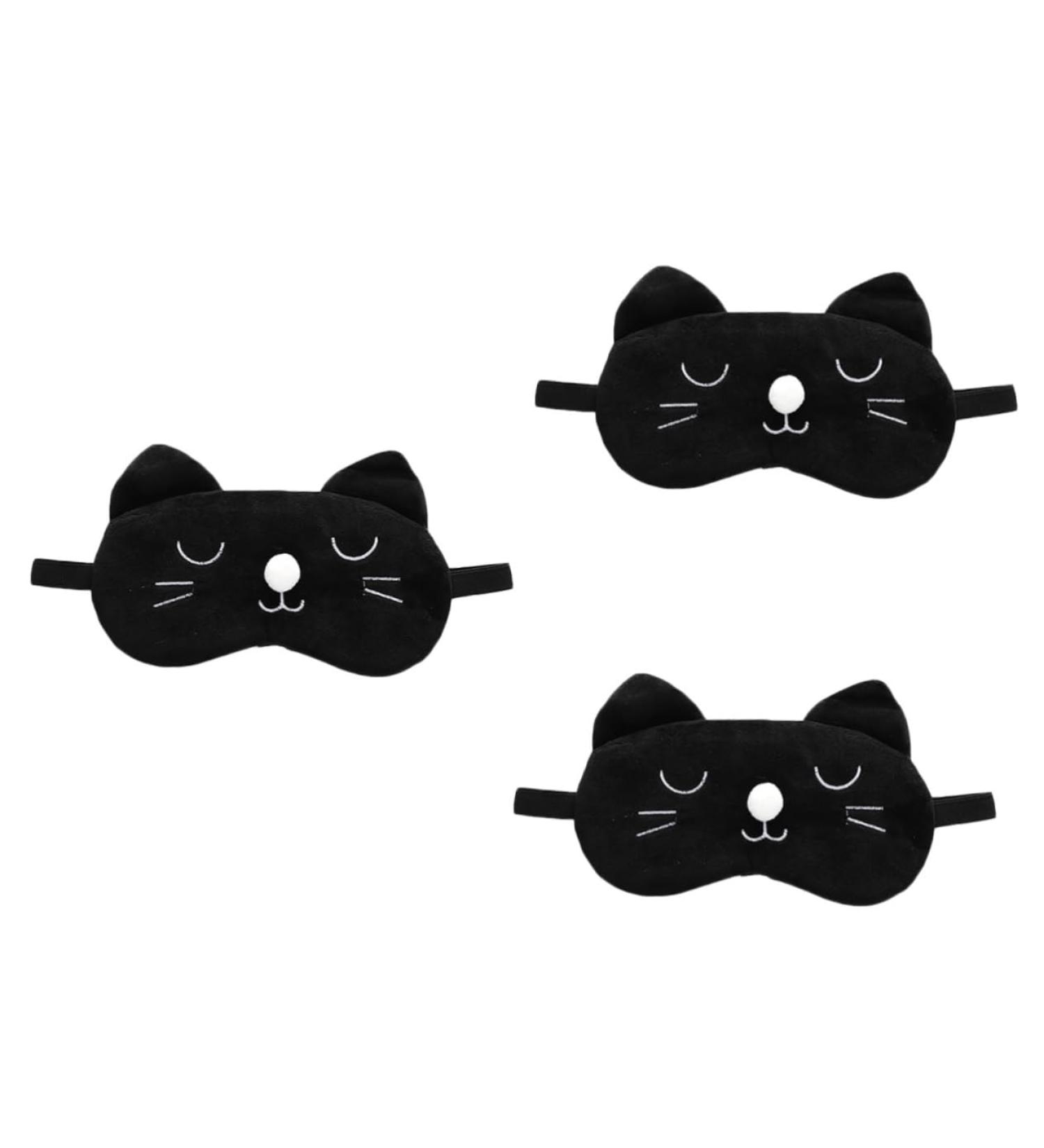 3 Pcs Cat Sleep Mask Funny Blindfolds & Eye Covers Comfortable Sleeping Eye Shades Perfect for Travel & Relaxation - Buy Online on SooperMarket.com