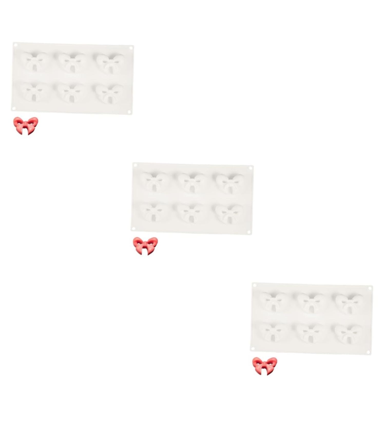 Ciieeo 3pcs Butterfly Fondant Silicone Popsicle Silicone Candy Molds Mini Bow Mold Pastry Molds Supple Cookie Mold Ice Cream Moulds Silicone Cakesicle Molds Chocolate Silica Gel Candle 29X17CMx3pcs White2x3pcs - Buy Online on SooperMarket.com