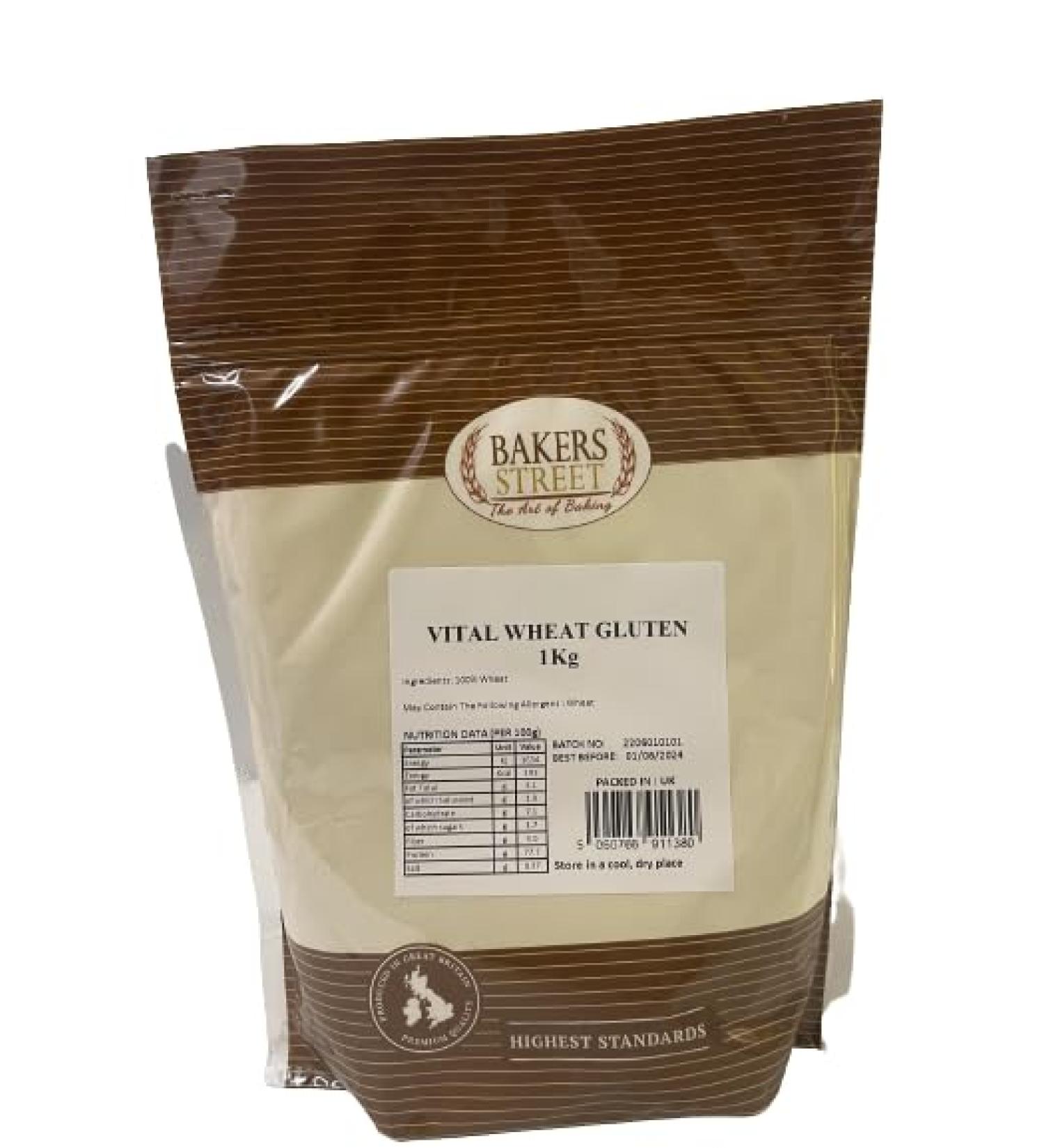 Bakers Street | Vital Wheat Gluten Flour 1Kg | Premium Quality | Bread Making - Buy Online on SooperMarket.com