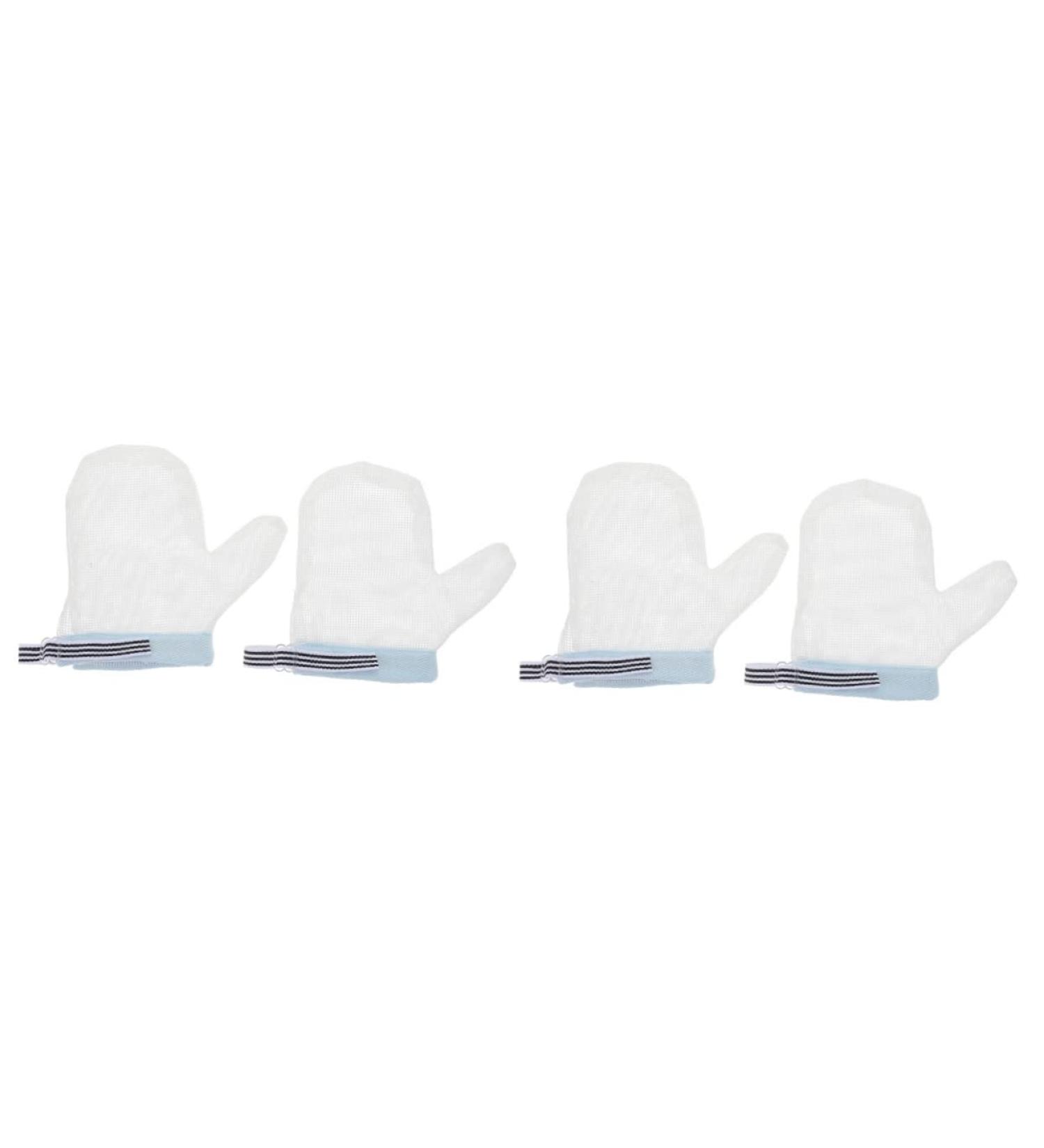 Healifty Children's Anti-Eating Gloves 2 Pairs | Thumb Protector Baby Hand Mittens | Finger Sleeves Nylon Baby Cot Blue x2pcs - Buy Online on SooperMarket.com