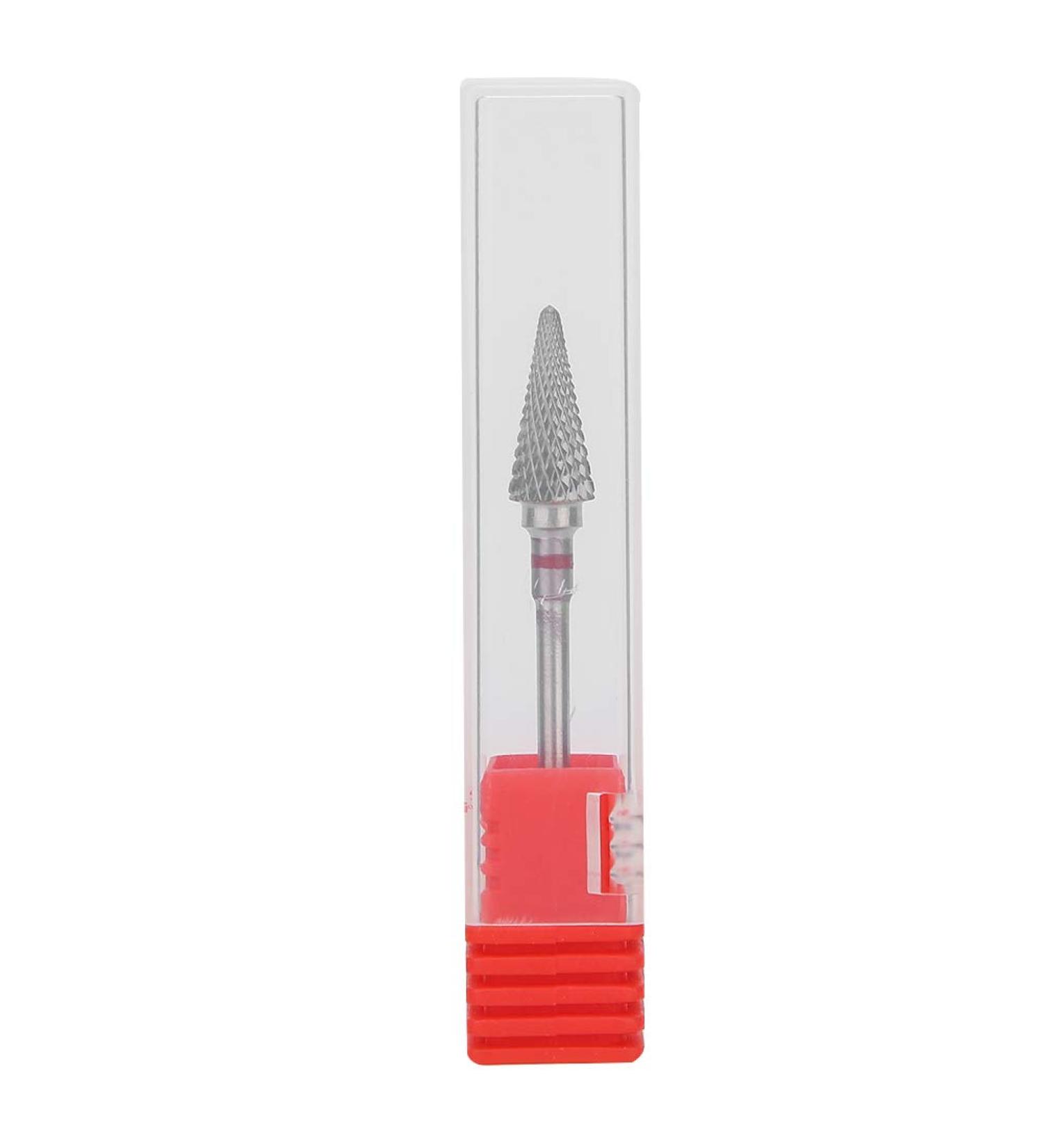 Electric Tungsten Steel Drill Bits for Nails - Red Manicure Pedicure Grinding Head - Buy Online on SooperMarket.com