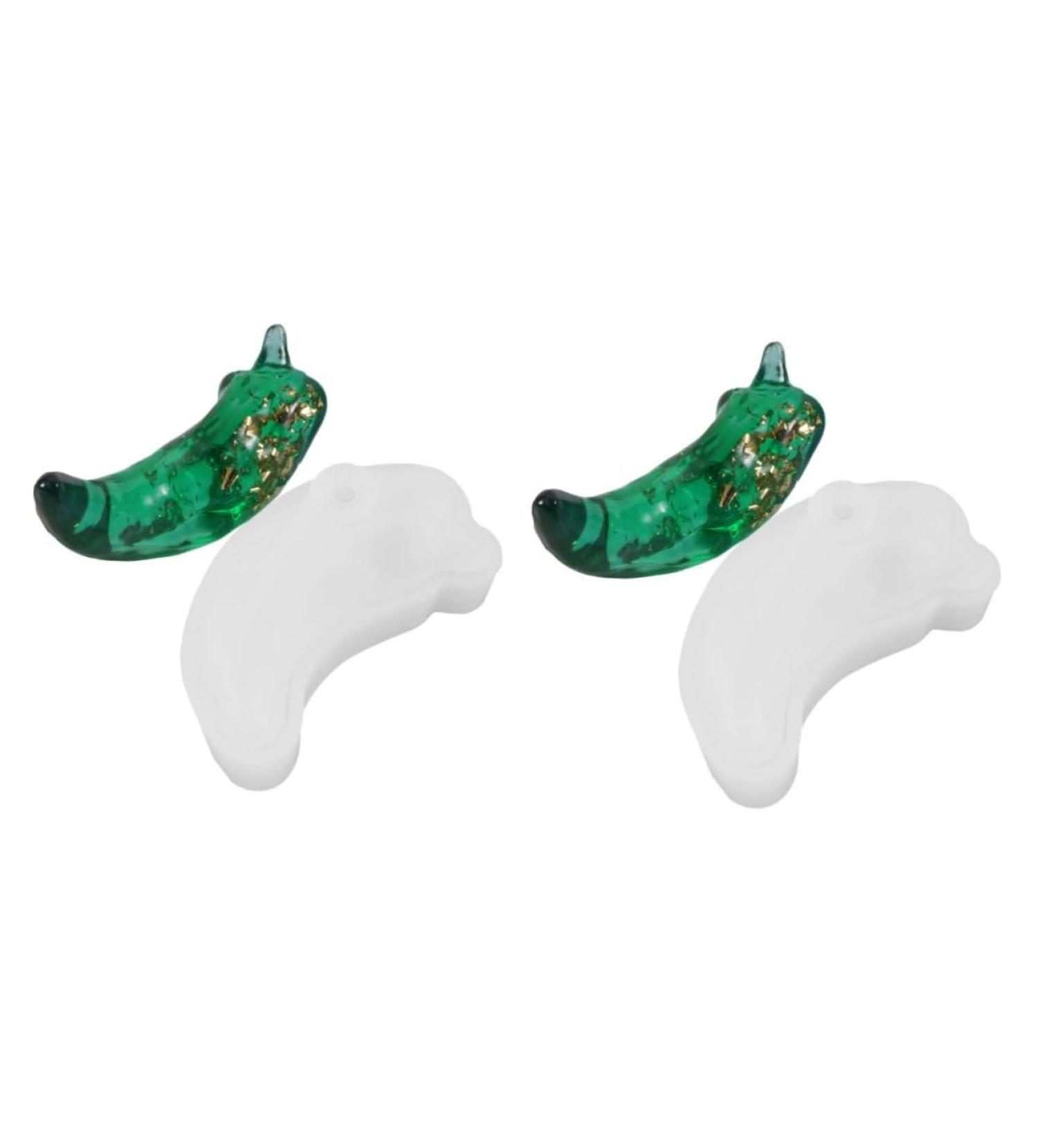 STOBOK 2 Pcs Green Pepper Mold Toilet Diy Resin Casting Chili 3d Crystal Tray White Whitex2pcs 8.5X3.8X1.7CMx2pcs - Buy Online on SooperMarket.com