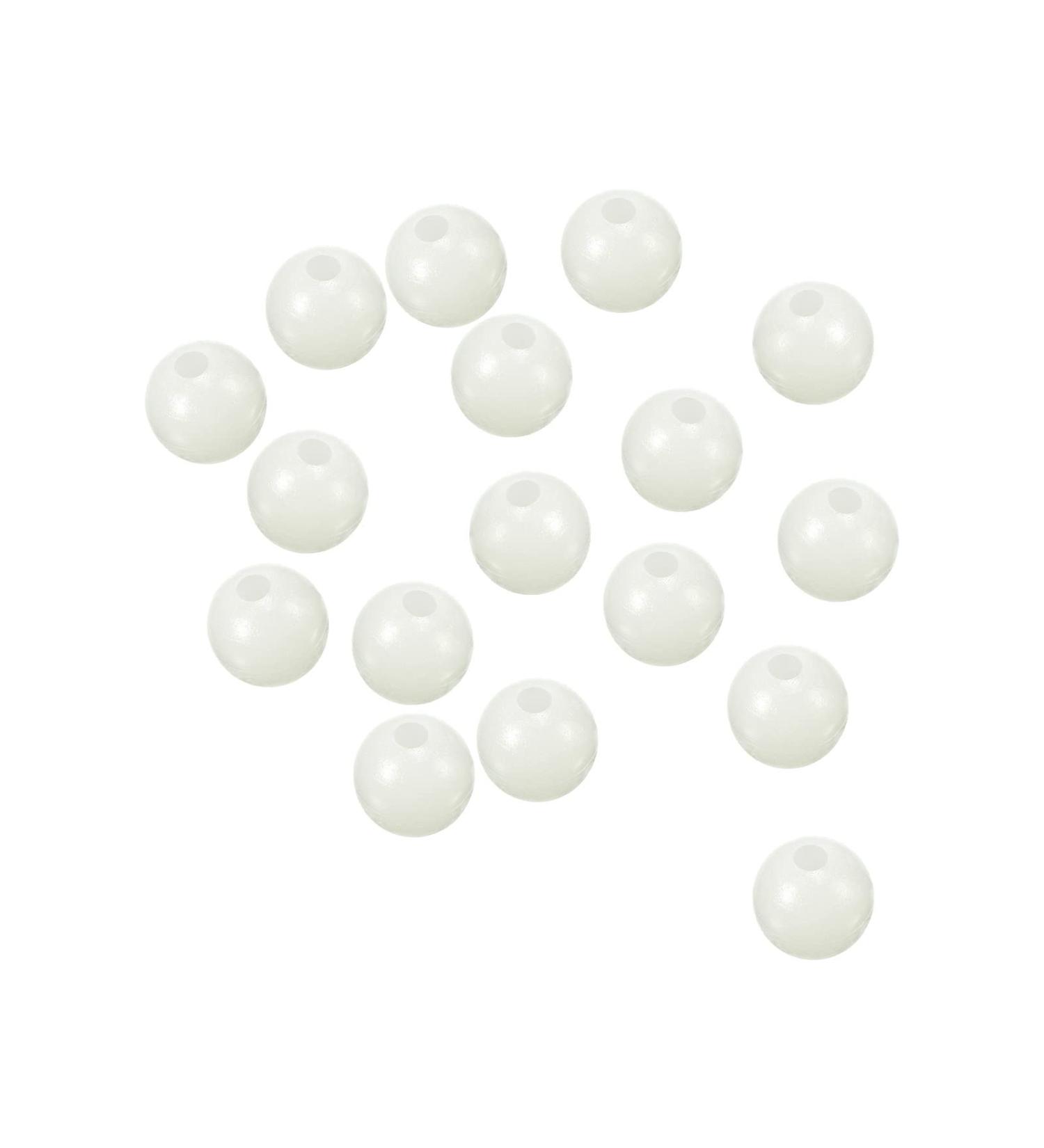 PATIKIL Luminous Fishing Beads, Soft Plastic Glow Fishing Bait Eggs Rig Bead Tackle Tools 8mm