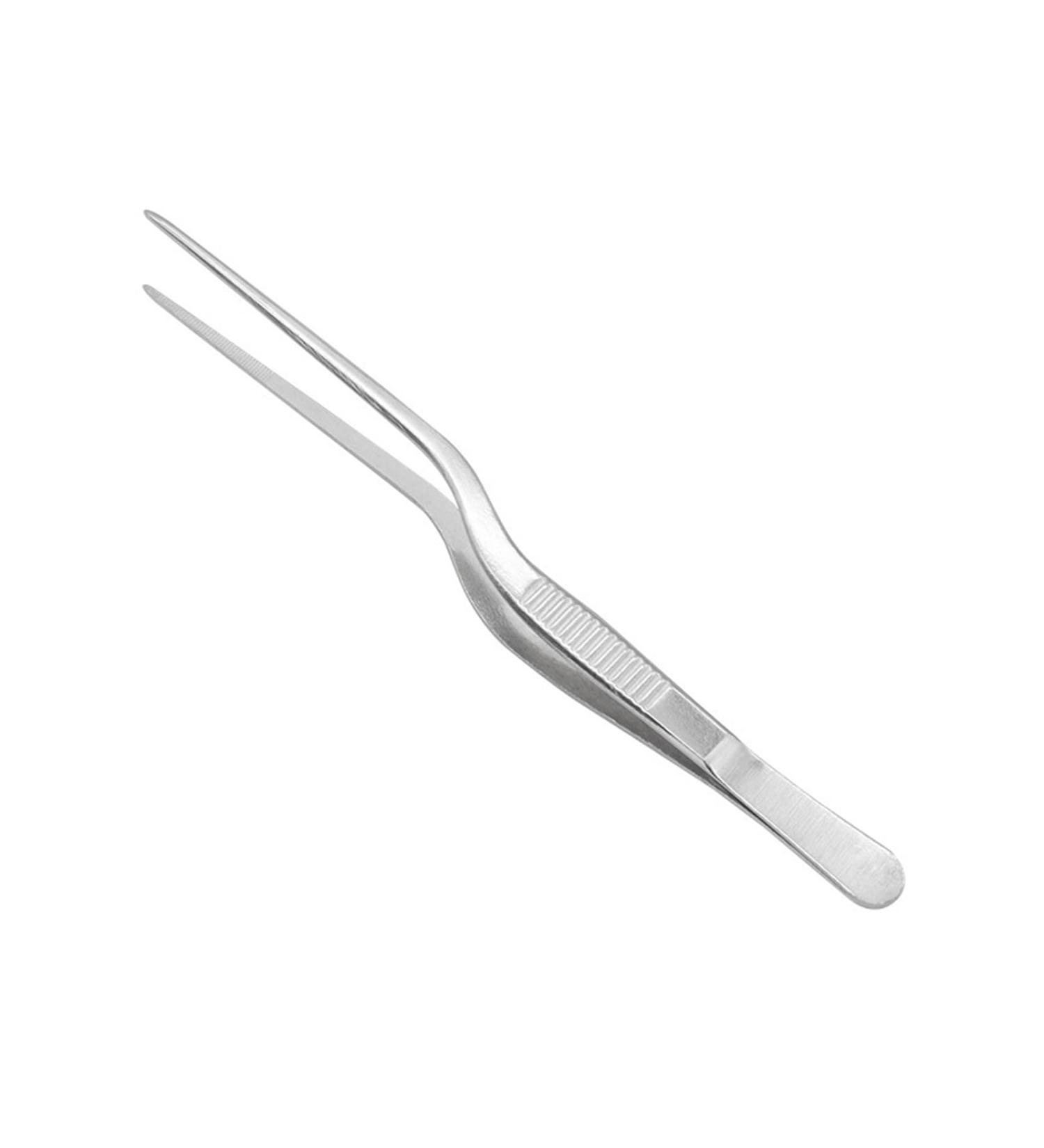 Asukohu Professional Stainless Steel Medical Tweezers Ear-Pick Tool Bending Tweezers for Ear Cleaning and Care Bend Tweezers - Buy Online on SooperMarket.com