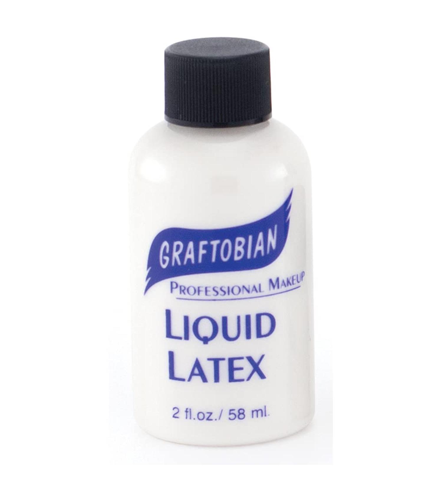 Graftobian Liquid Latex SFX Makeup - Professional Skin Safe Adhesive for Special Effects and Body FX  For Theatrical Stage  Cosplay  and Halloween Makeup  2 ounces