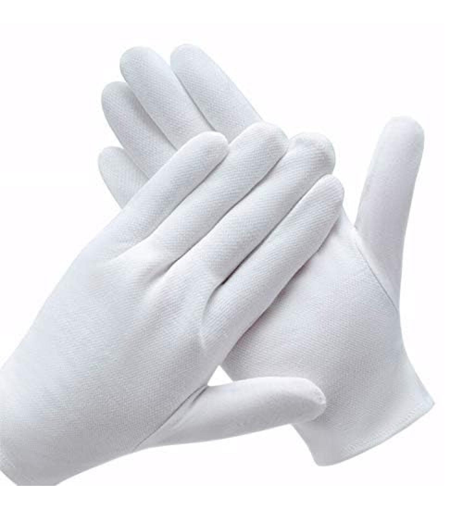 Audab 12 Pairs White Cotton Gloves for Dry Hands | SPA & Inspection Gloves | Size 24.0 - Buy Internationally - Buy Online on SooperMarket.com