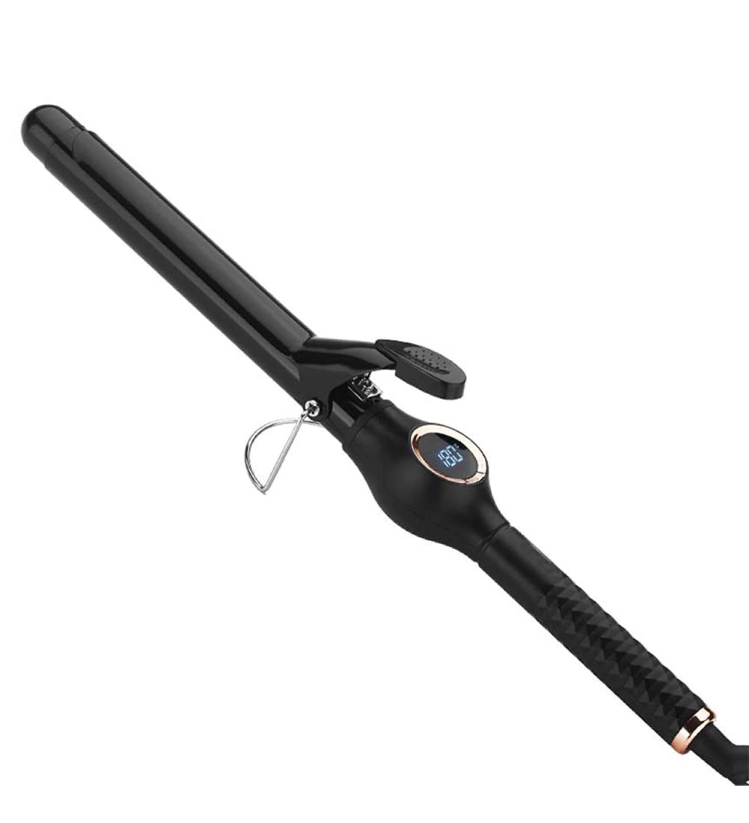 Professional 9mm Curling Wand for Long Short Hair Tourmaline Ceramic Small Barrel Hair Curler Women Men Kids Curling Iron with Adjustable Temperature DiSplay - Buy Online on SooperMarket.com