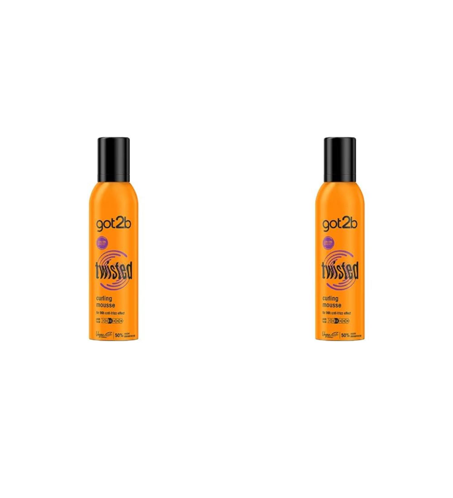 Schwarzkopf got2b Twisted Curling Hair Mousse Anti-Frizz Formula Desgined for Curls Lasts up to 96 Hours Vegan 250 ml (Pack of 2) - Buy Online on SooperMarket.com