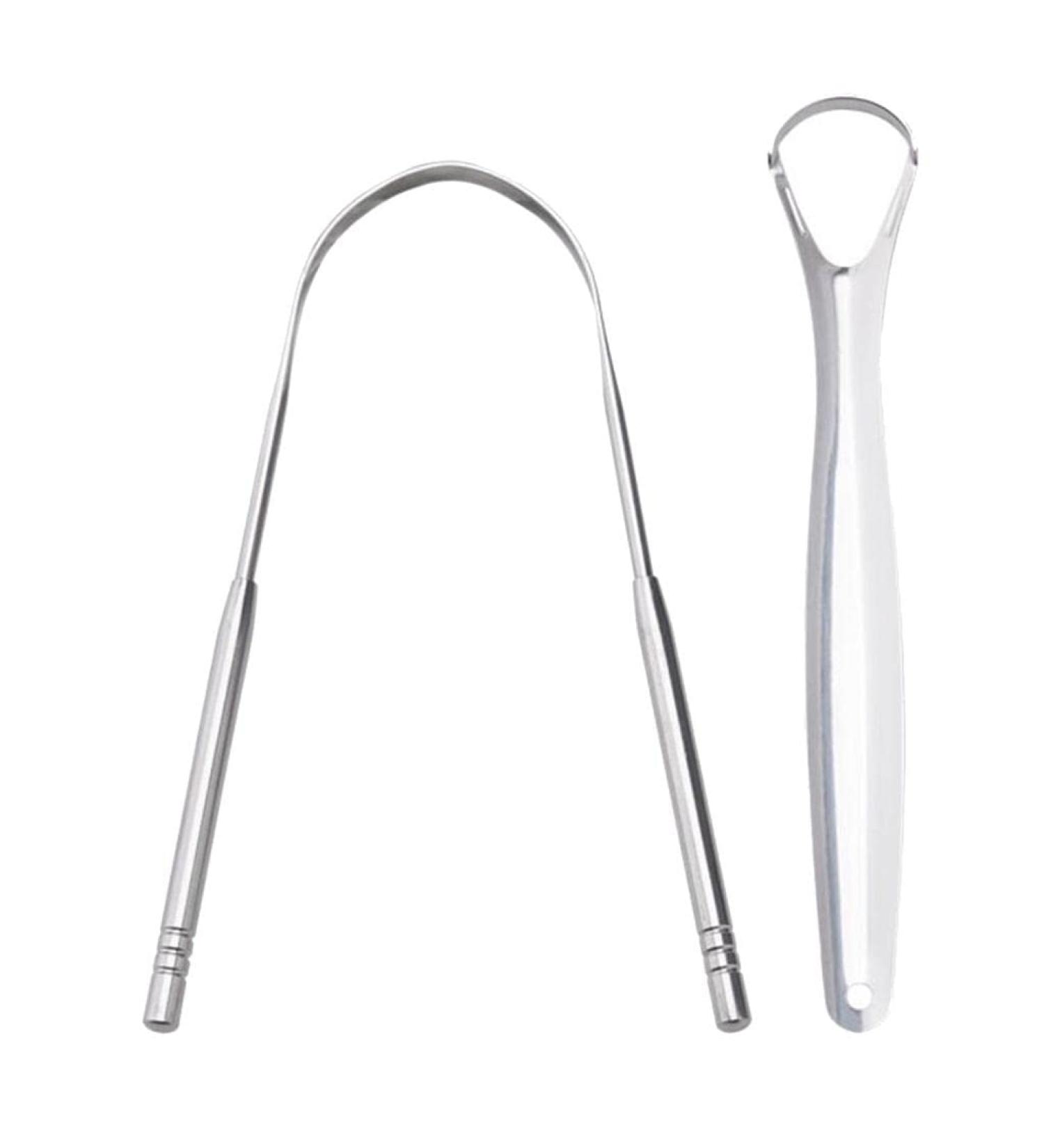 Seasaww 2x Tongue Cleaner - Portable Stainless Steel Tongue Scraper for Fresh Breath | International Shipping - Buy Online on SooperMarket.com