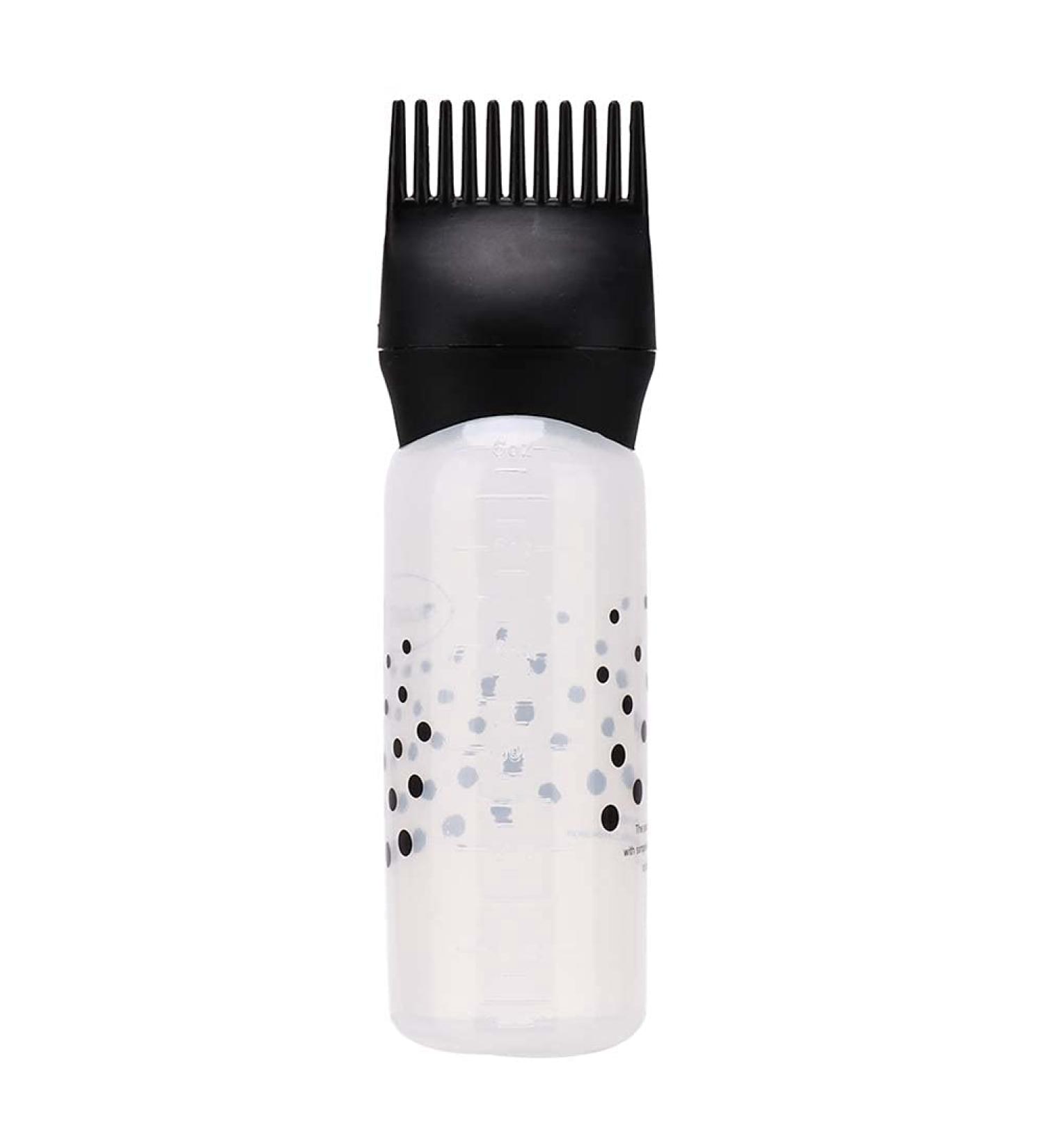 Serlium Hair Oil Applicator Bottle 160ml - Lightweight Root Comb for Scalp Treatment & Hair Coloring Dye - Black - Buy Online on SooperMarket.com