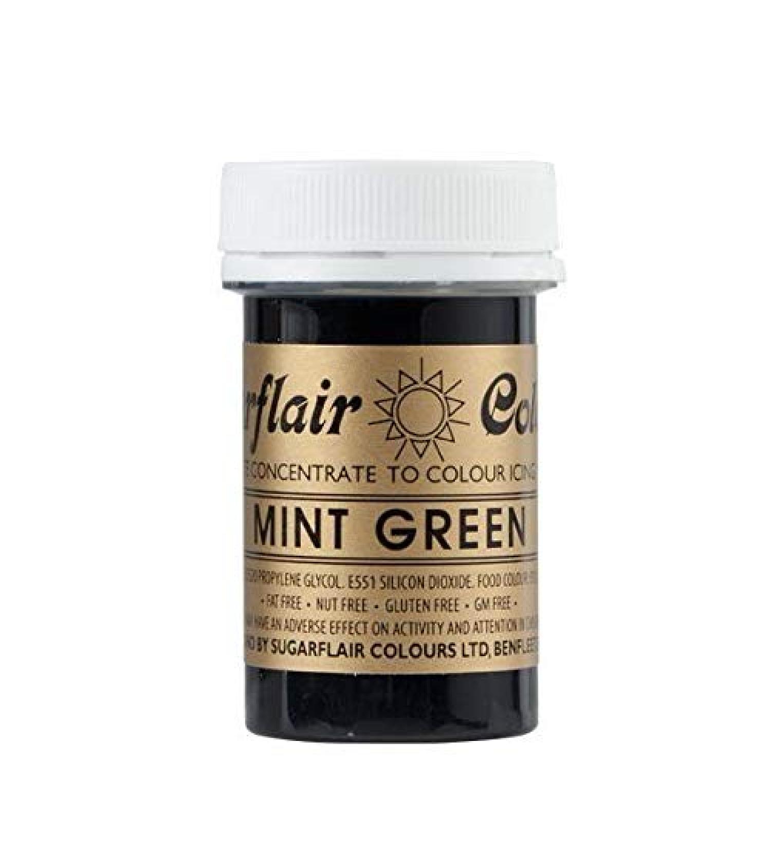 Sugarflair Mint Green Spectral Food Colouring Paste Highly Concentrated for Use with Sugar Pastes Buttercream Royal Icing or Cake Mix Vibrant Colour Dye - 25g