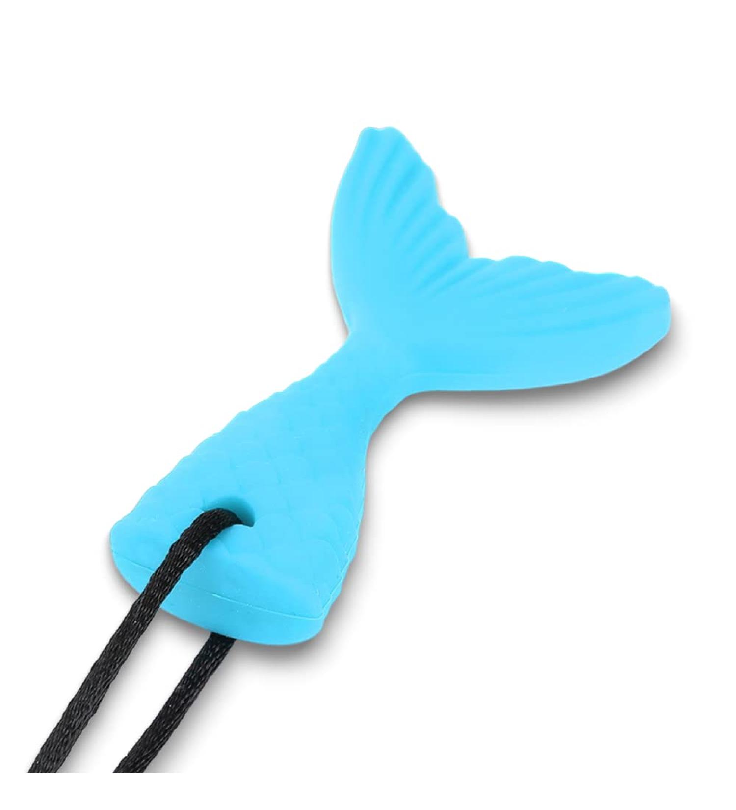 Silicone Fish Tail Baby Tooth Chew Necklace - Teether Stick for Boys & Girls - Buy Online on SooperMarket.com