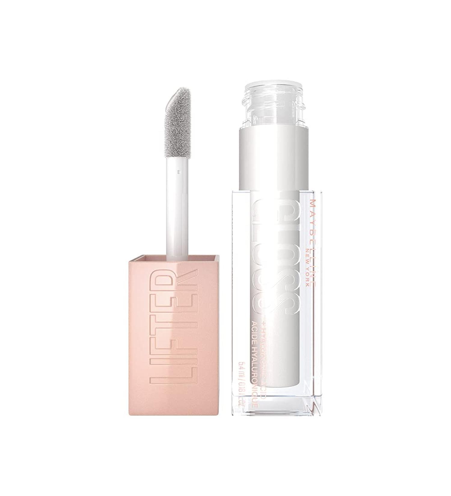 Maybelline Lifter Gloss Hydrating Lip Gloss with Hyaluronic Acid XL Wand - Silver Pearl Clear - Buy Online on SooperMarket.com