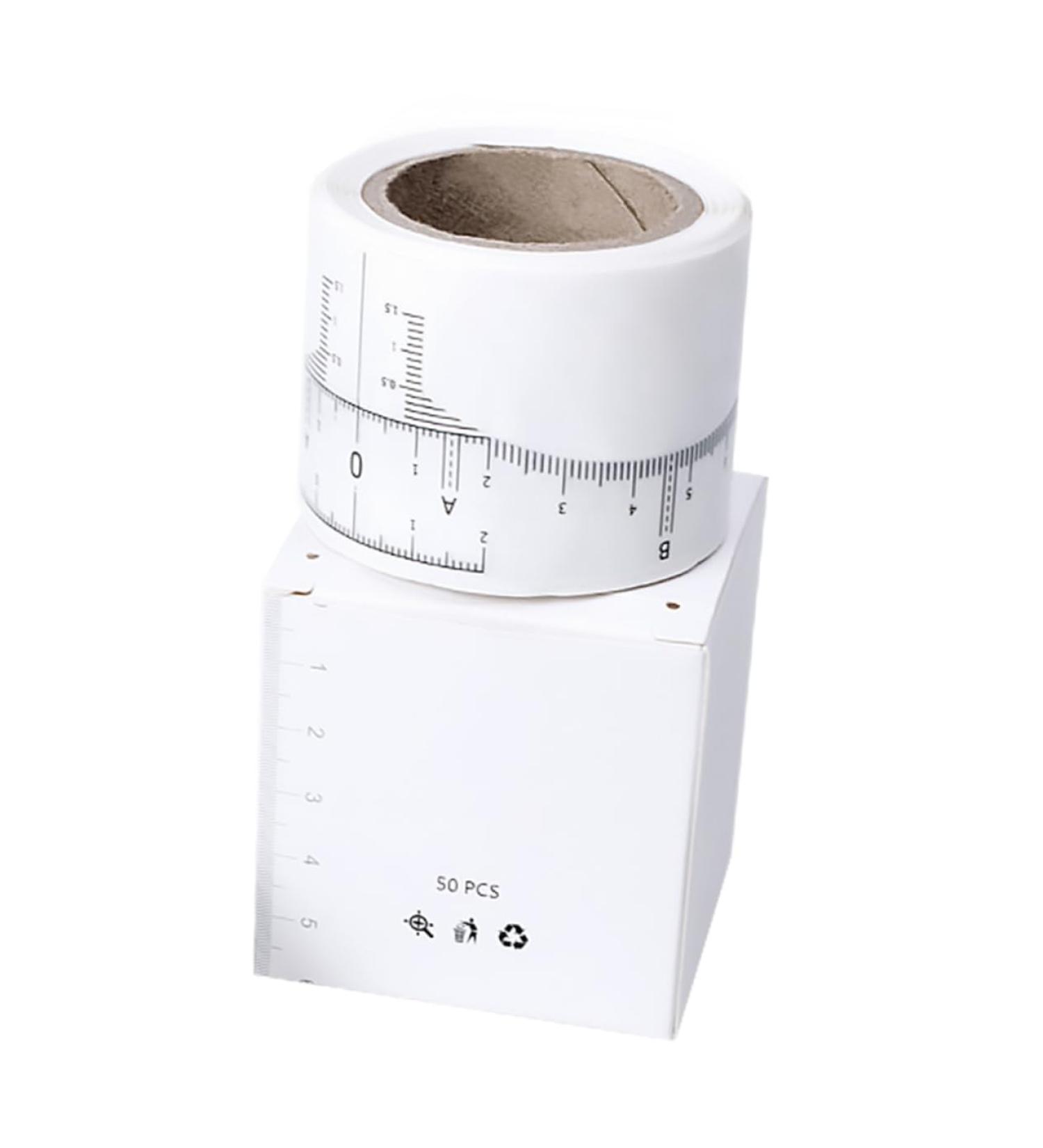 DOITOOL 1 roll Scale Measurer Auxiliary of Disposable Woman White Ruler Cosmetics Measuring Measure - Buy Online on SooperMarket.com