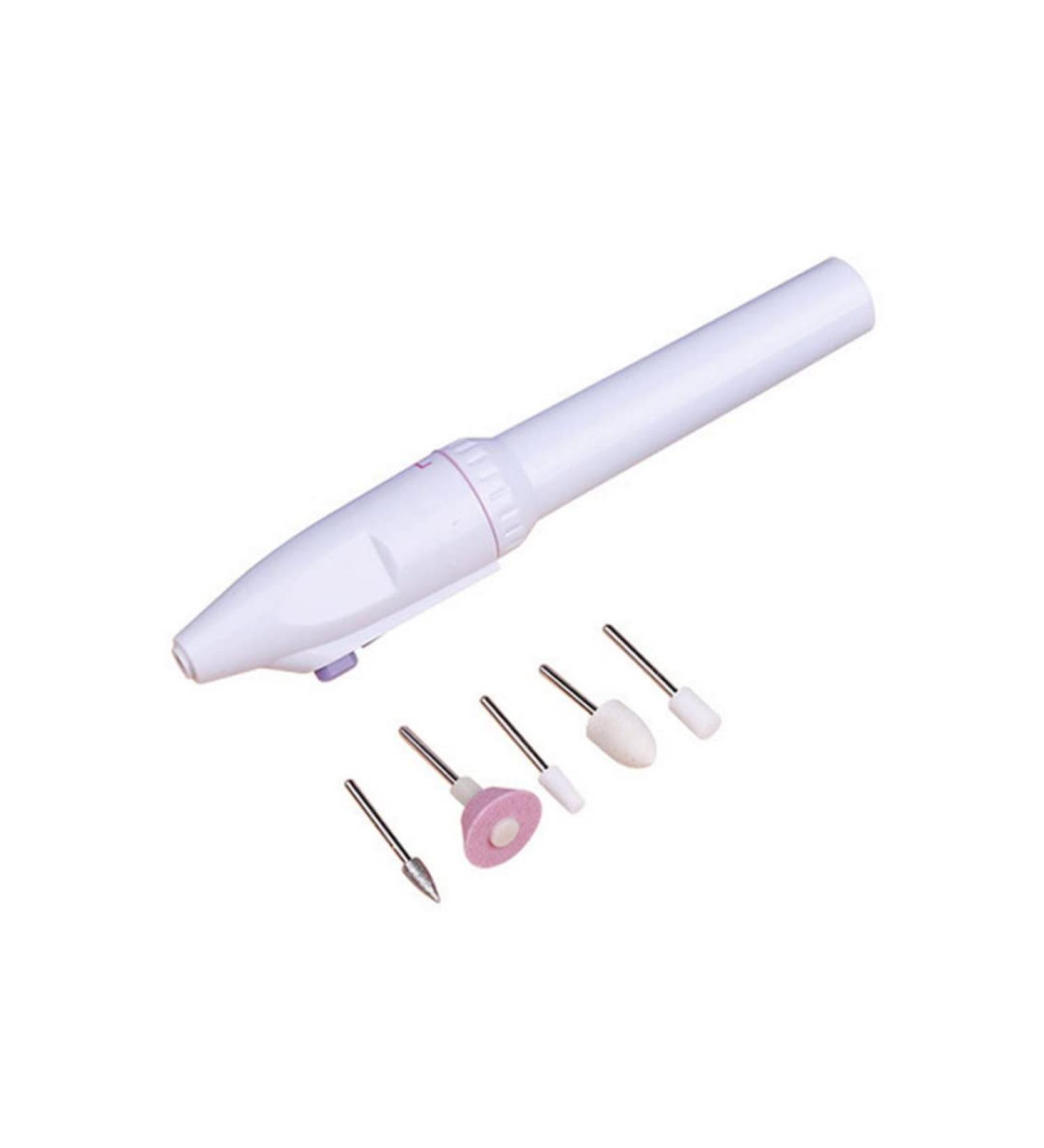 1PC Professional Electric Manicure Pedicure Nail File Set Portable Mini Nail Drill System Manicure Polishing Shape Tools with 5 Grinding Head 1Set Battery Not Included - Buy Online on SooperMarket.com