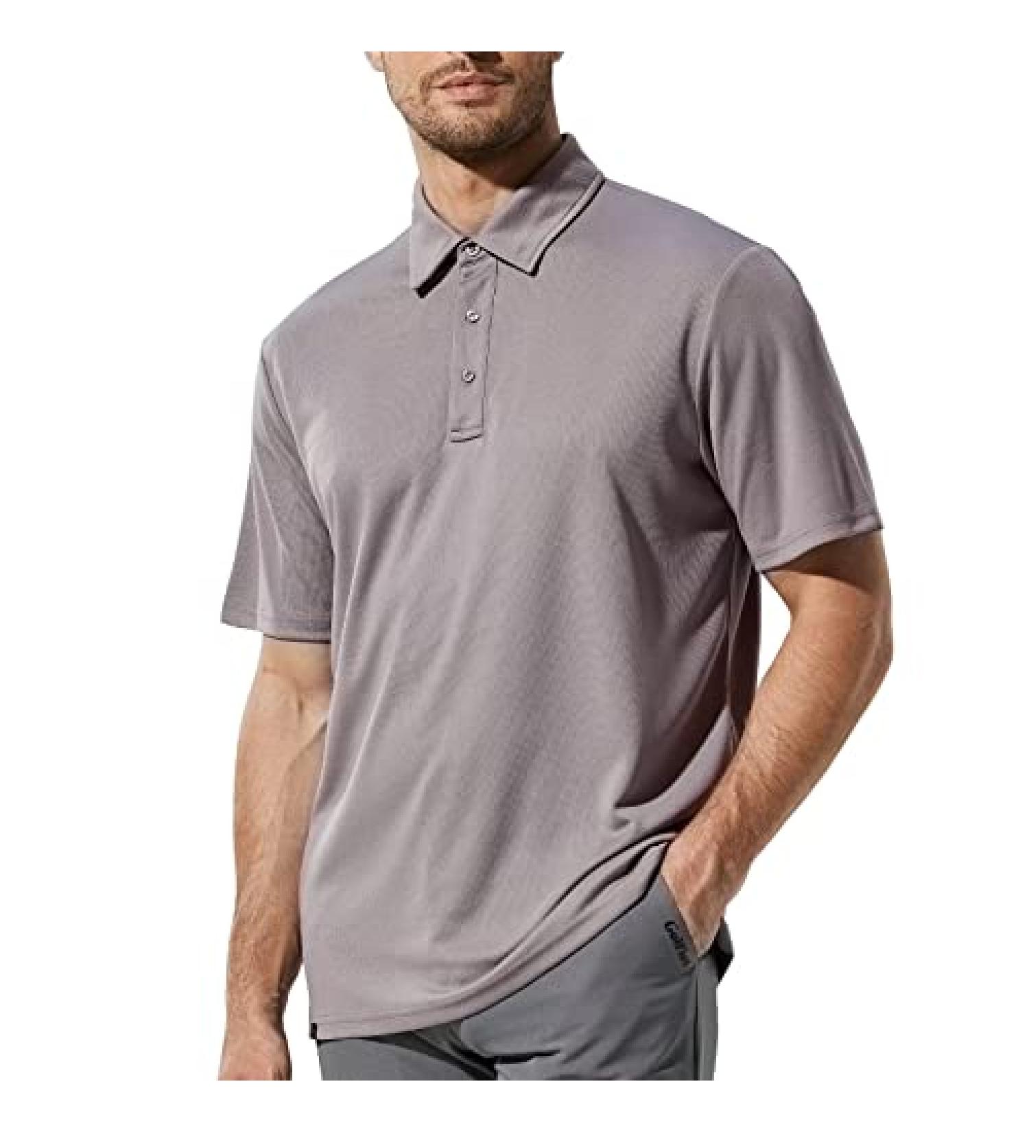 Haimont Men's Dry Fit Polo Shirt - Gray, 3X-Large | Moisture Wicking Golf & Business Casual Wear - Buy Online on SooperMarket.com