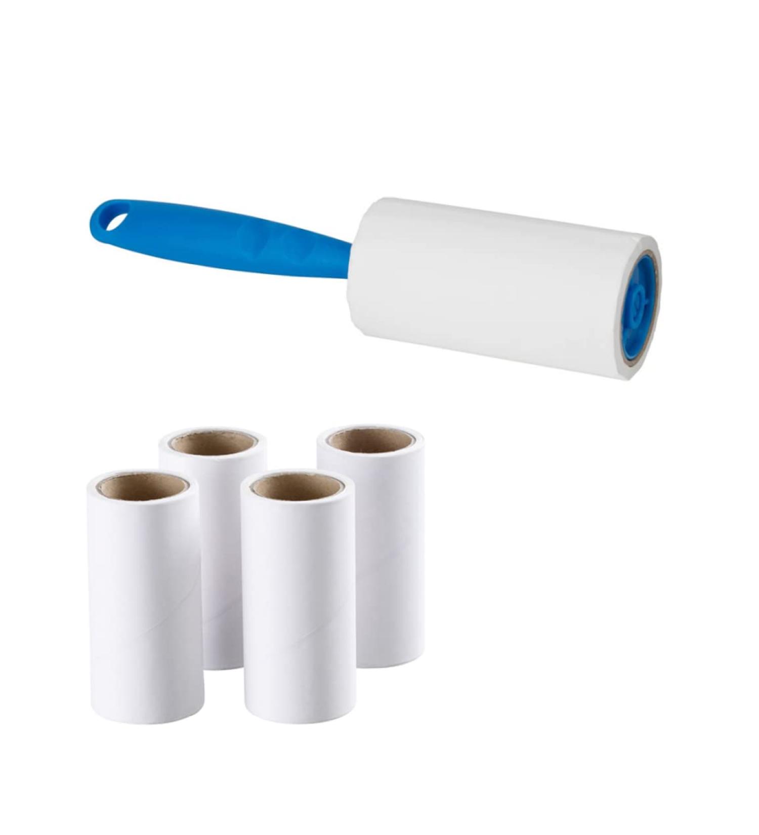 Lint Roller with 4 Reusable Rollers | Sticky Lint Remover & Dust Picker for Clothes - Multi-functional Fluff Eliminator - Buy Online on SooperMarket.com