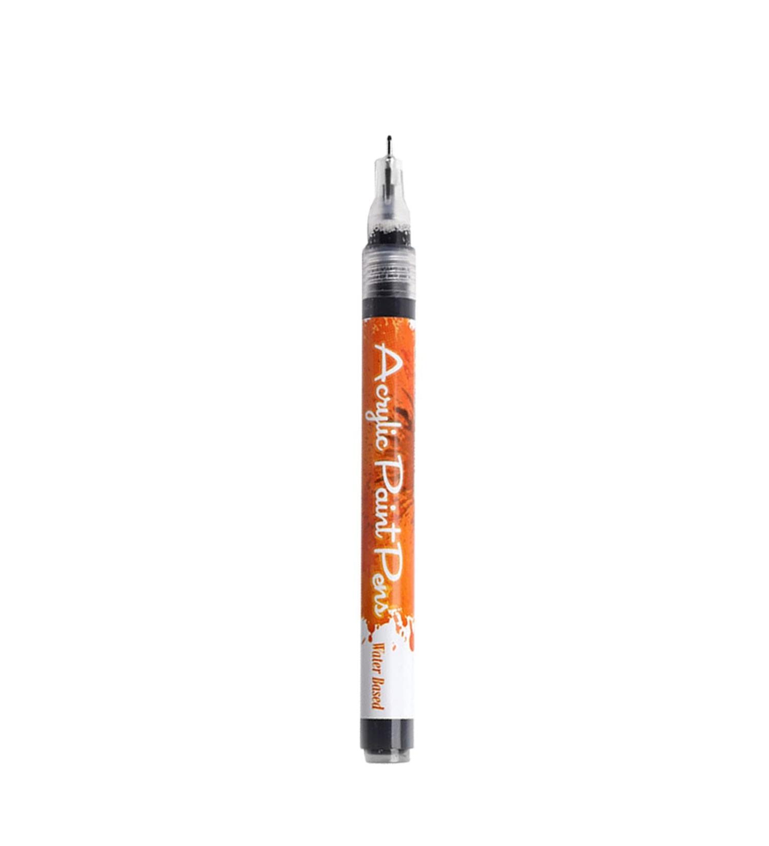 Yueci nail brush manicure colored pencil fast drying acrylic paint graffiti pen 1mm diy nail beauty tool suitable for acrylic / nature / gel nails one size black