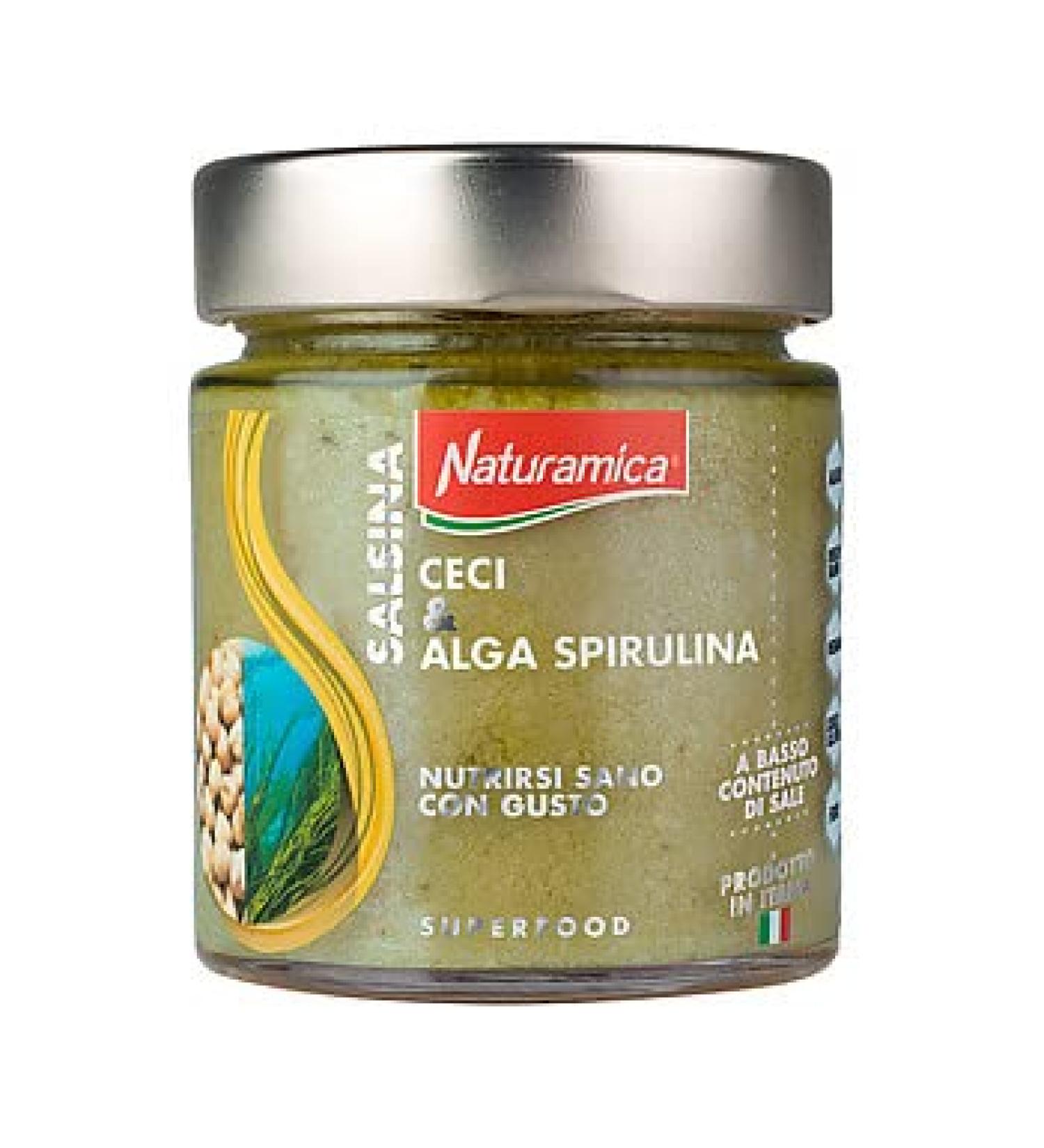 NATURAMICA Chick Peas and Spirulina Algae Superfood Pesto Sauce - All Natural Healthy Spread - 4.9 oz - Buy Online on SooperMarket.com