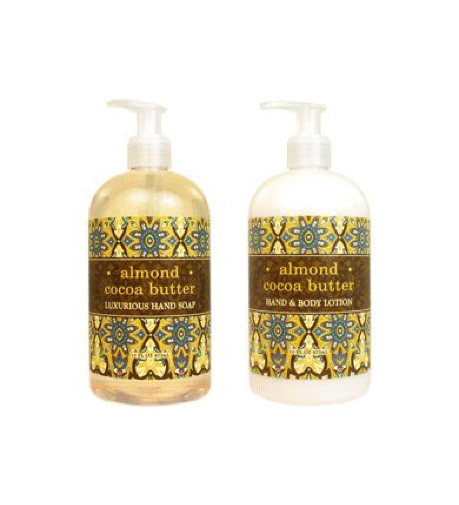 Greenwich Bay Trading Hand Soap & Hand and Body Lotion 16 Ounce Bundle Set Almond Cocoa Butter 1.0 Count (Pack of 2)