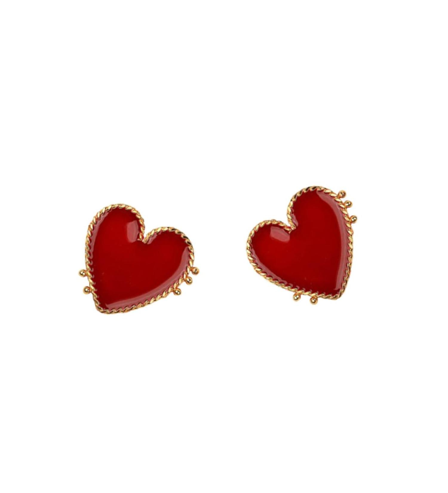 Adorainbow 1 Pair Heart Studs Ladies Miss Earring - Buy Online on SooperMarket.com