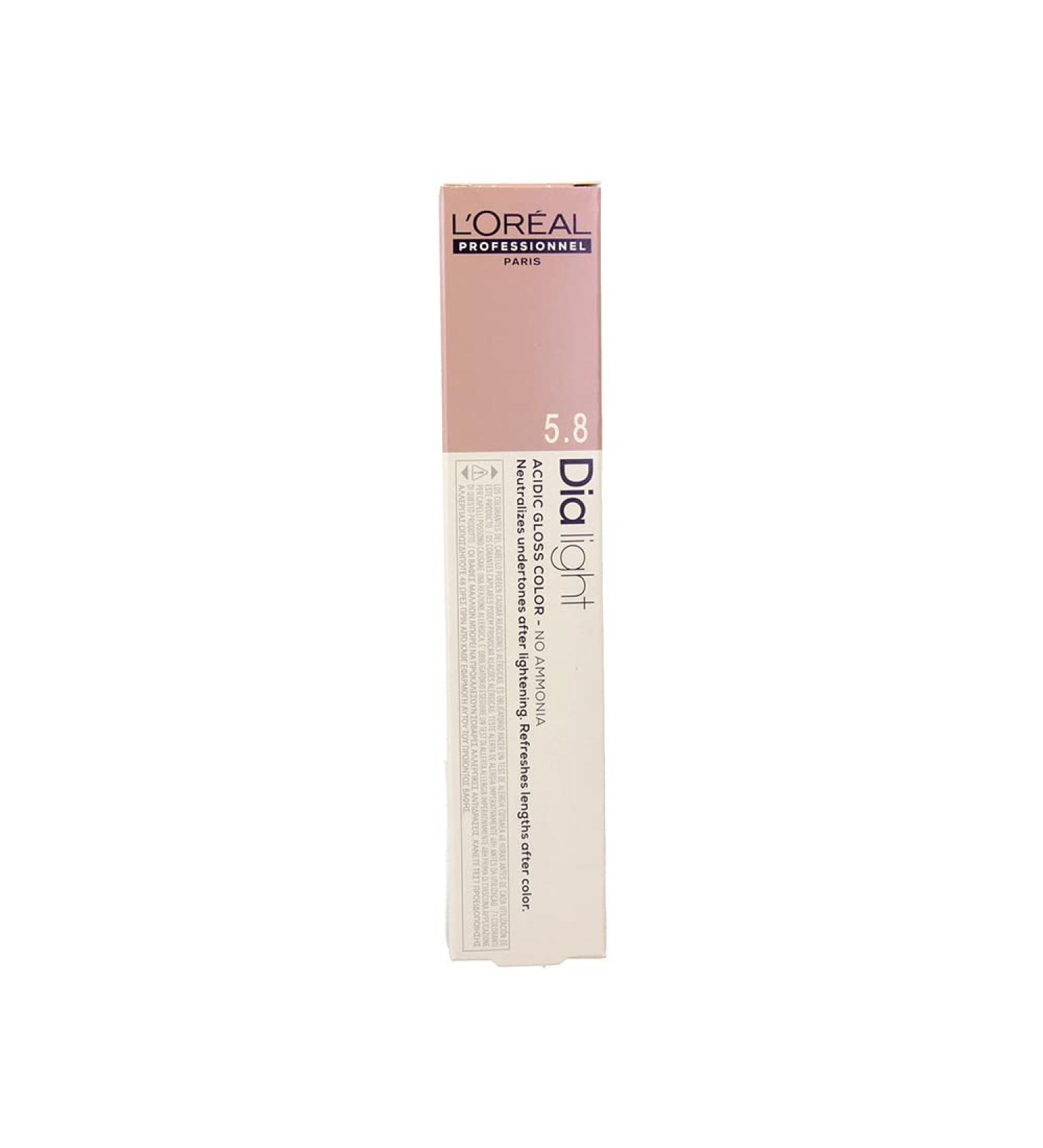 L'Or al Professionnel DiaLight 5.8 Colouring Light Brown Mocha Free Ammonia 50 ml - Buy Online on SooperMarket.com
