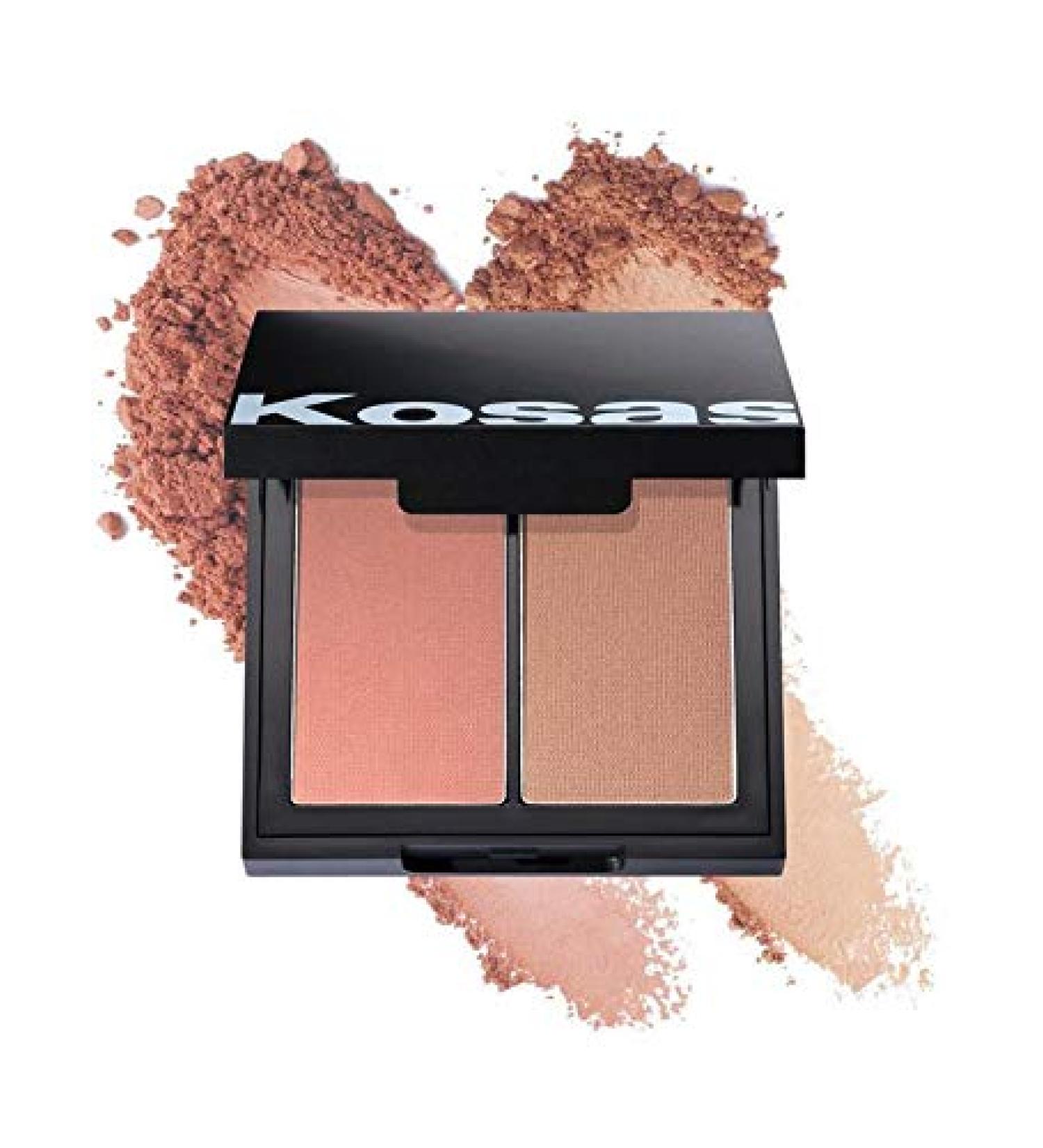 Kosas Color & Light: Pressed Powder Blush & Highlighter Duo (Papaya 1972)