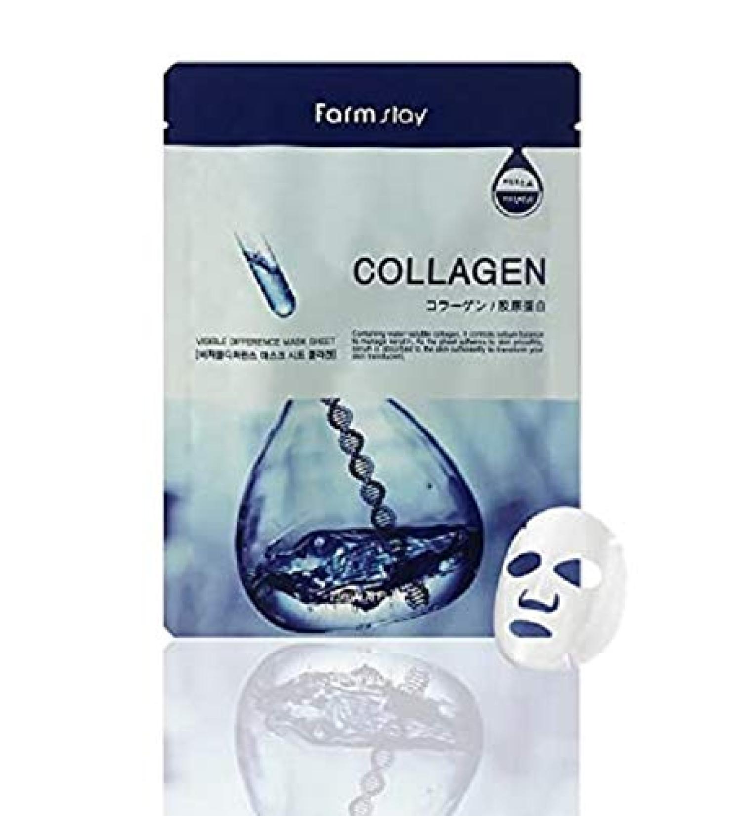 Farmstay Collagen Beauty Mask Sheet | Hydrating & Firming - 1 Sheet (23 ml) - Buy Online on SooperMarket.com