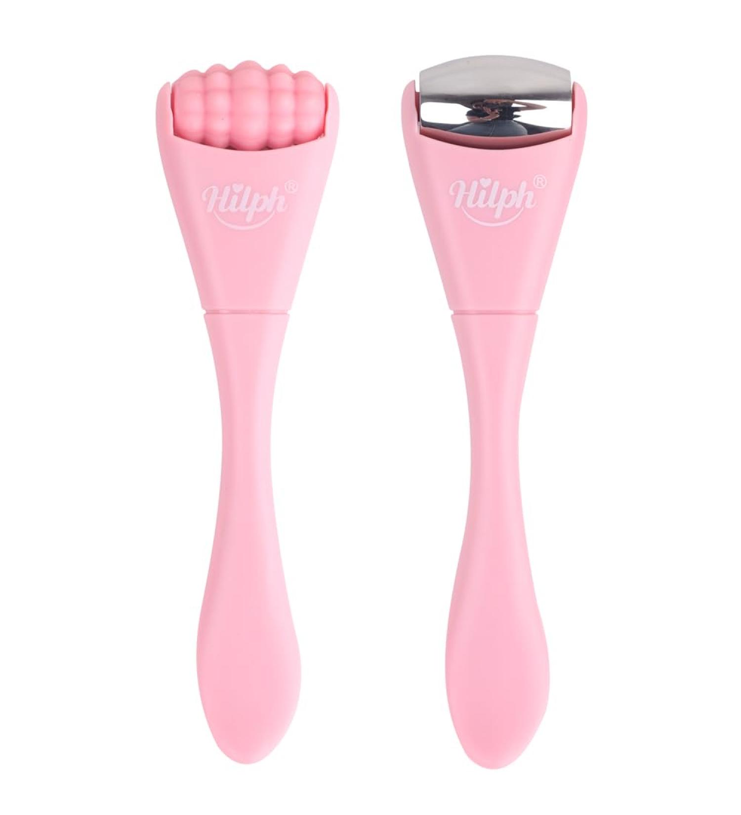 Hilph Facial Roller Beauty Massager - Enhance Eye Cream Absorption & Reduce Fine Lines - Pink - Buy Online on SooperMarket.com
