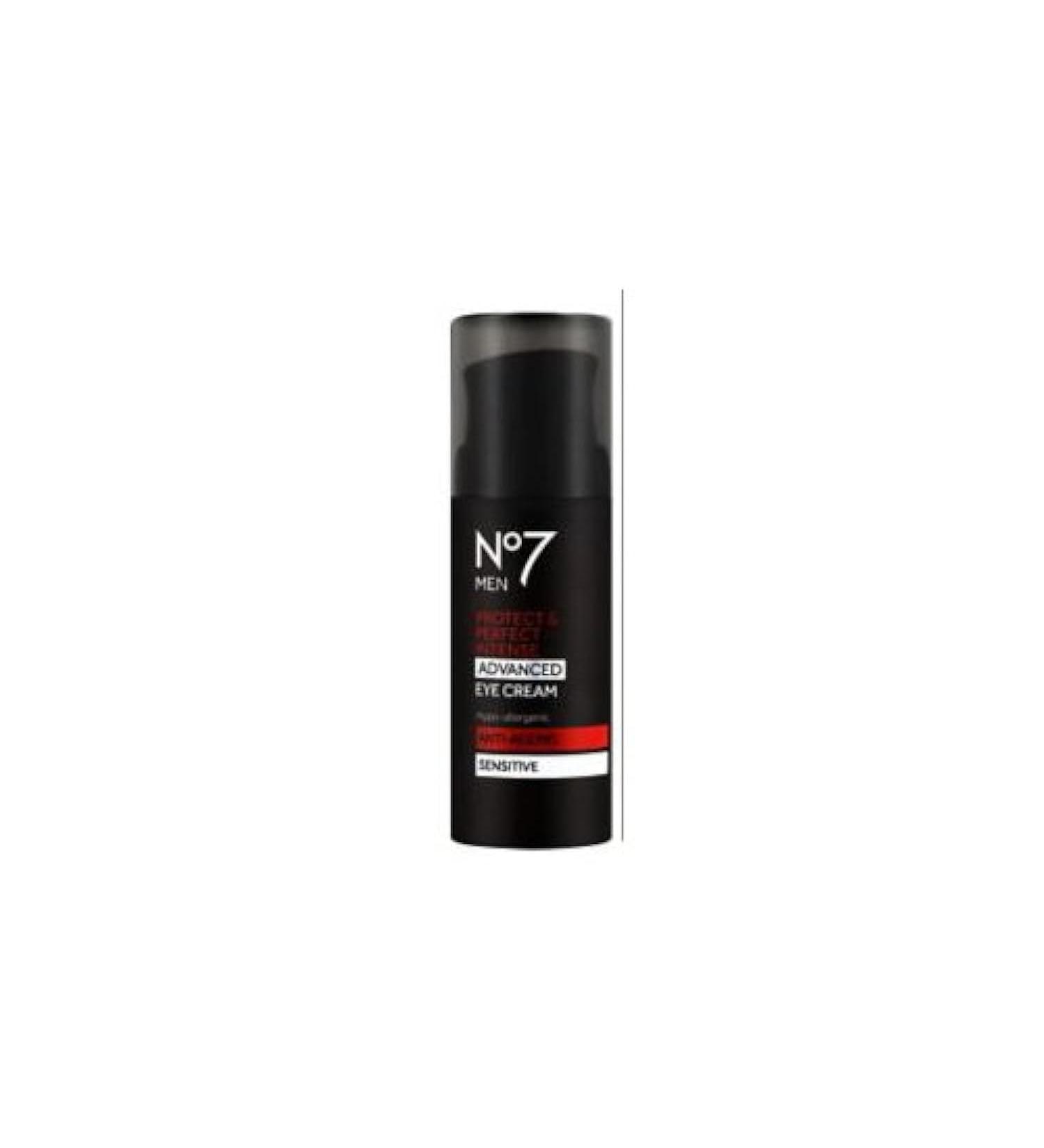Boots No7 MEN Protect & Perfect Intense ADVANCED EYE CREAM ANTI-AGEING Sensitive 15ml-Visibly Improves Deep Lines and Wrinkles. FOR YOUNGER LOOKING SKIN IN JUST 2 WEEKS