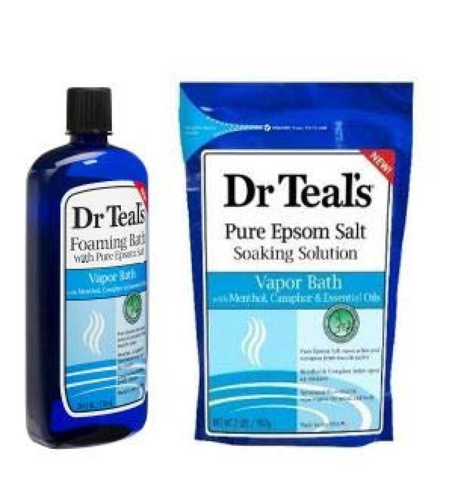 Dr Teal's Menthol & Camphor Soaking Solution & Foaming Vapor Bath Gift Set - Buy Online on SooperMarket.com