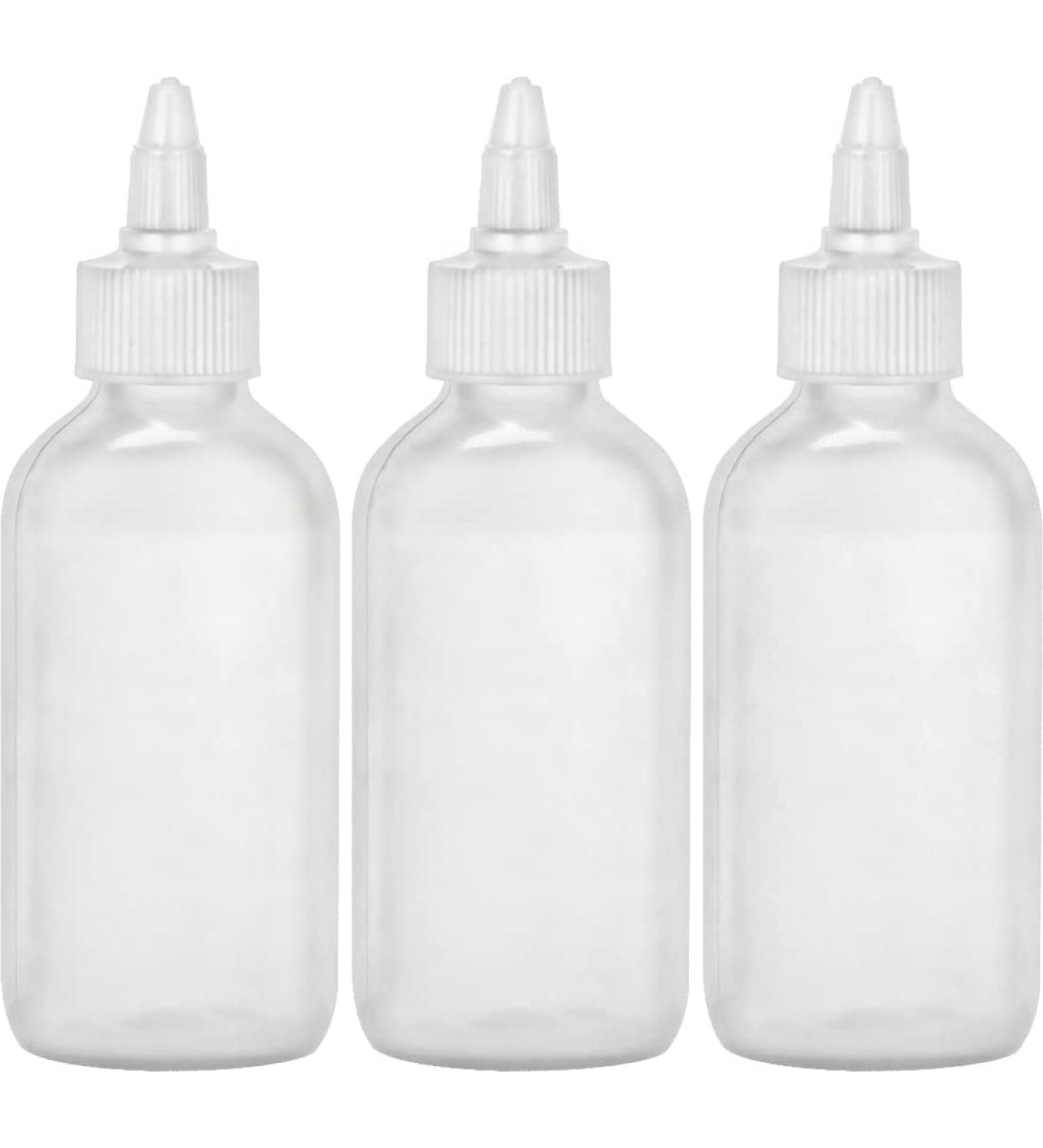 BRIGHTFROM Twist Top Applicator Bottles 4 oz - 3 Pack | Refillable Squeeze Plastic Bottles | Leak Proof & Multi Purpose - Buy Online on SooperMarket.com
