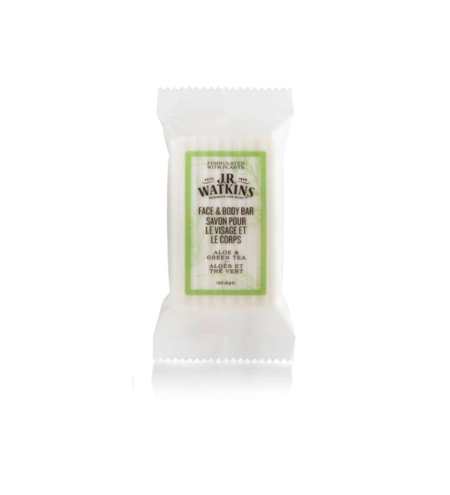 J.R. Watkins Aloe and Green Tea Soap Set of 22-1.25oz Each Bar