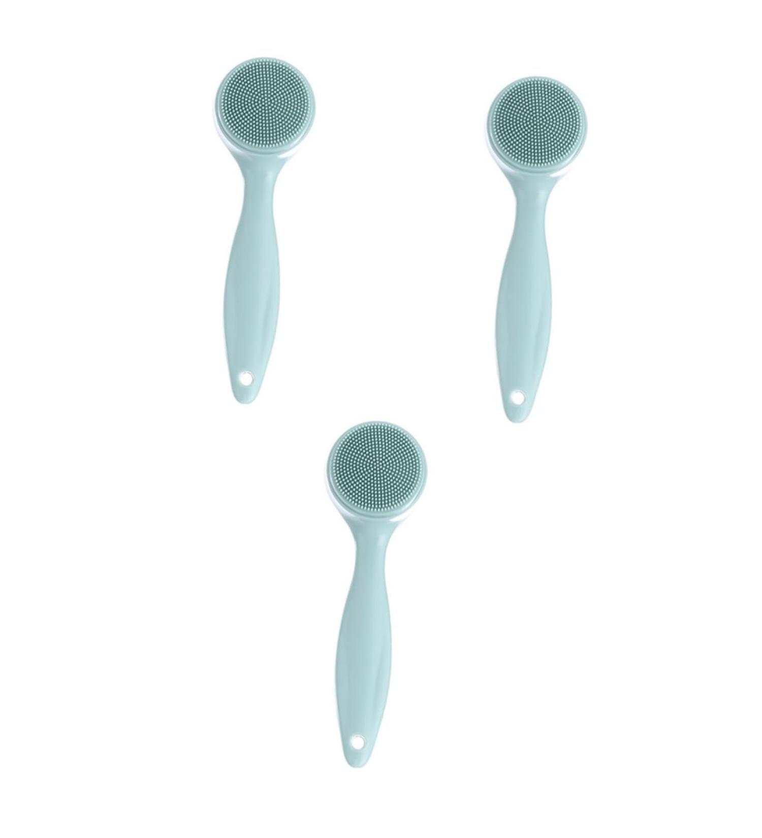 3 Sets Cleansing Brush - Manual Facial Scrub Brush & Silicone Pore Scrubbers for Deep Cleaning | Perfect for All Skin Types - Buy Online on SooperMarket.com