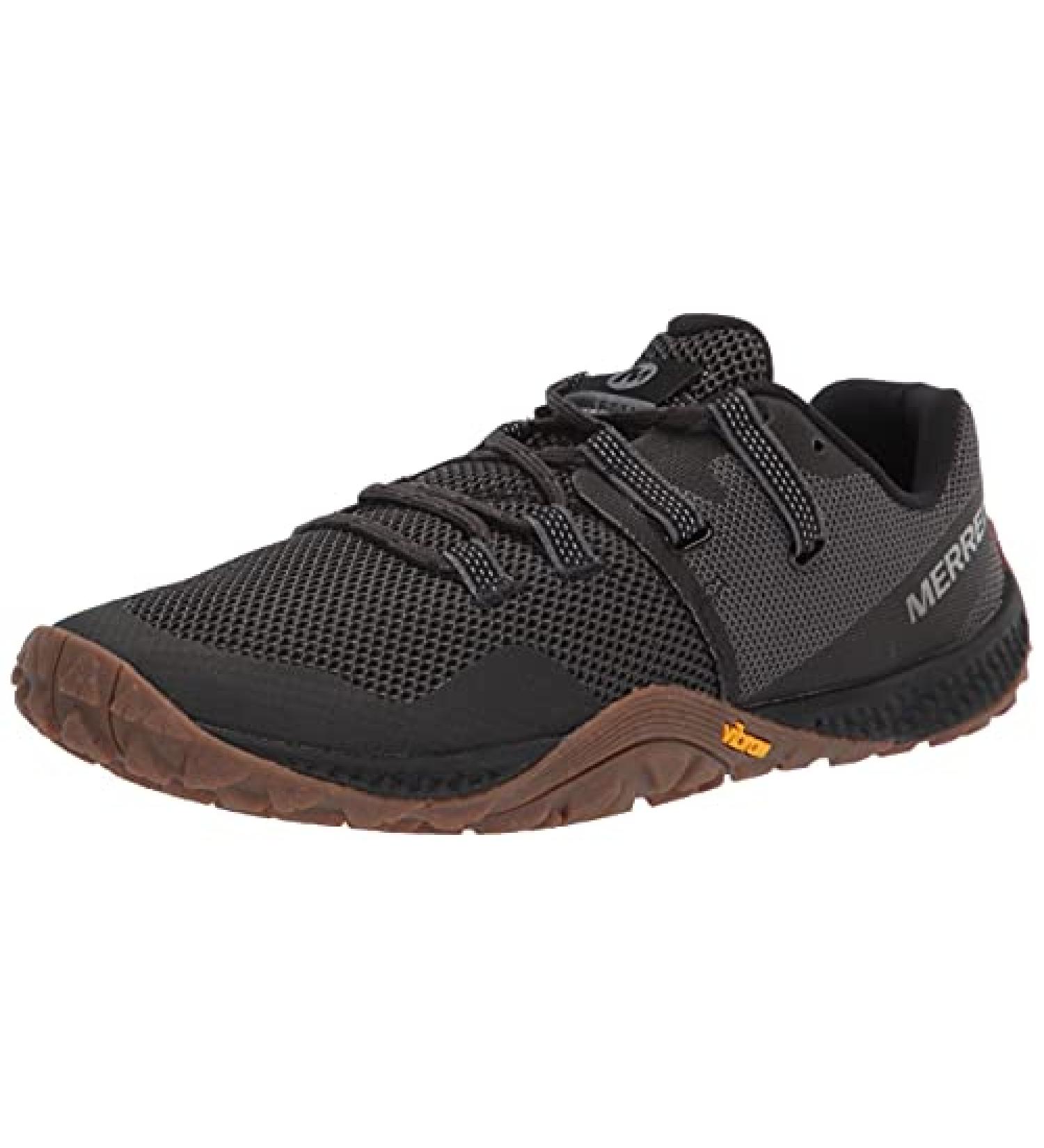 Merrell Men's Trail Glove 6 Sneaker 8.5 - Black/Gum | Lightweight Barefoot Running Shoes - Buy Online on SooperMarket.com