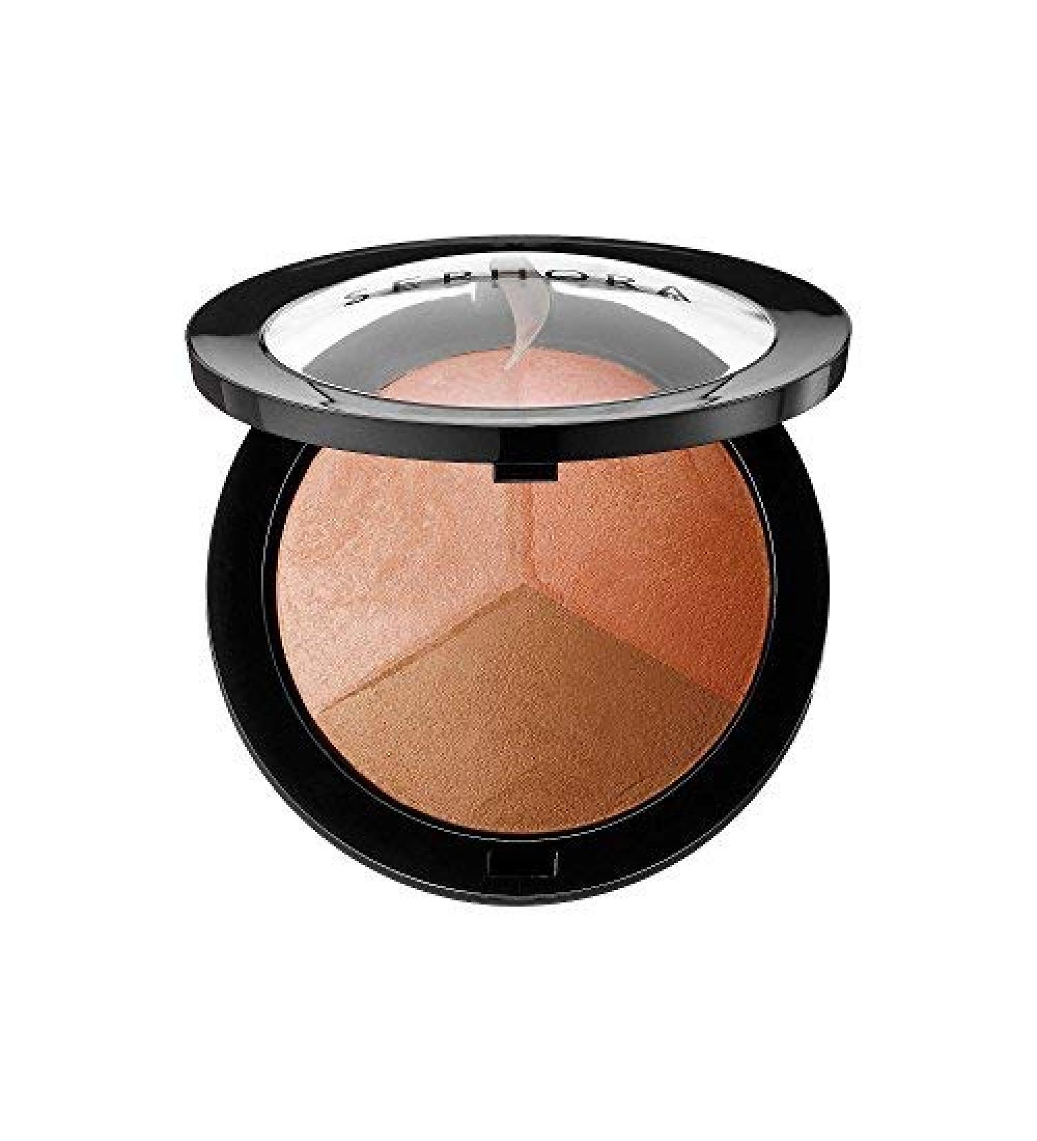 Sephora Collection MicroSmooth Baked Sculpting and Contour Trio Palette in Spirited 3-in-1 Luminizer Highlight  Matte-Satin Blush and Bronzer Large Size Authentic