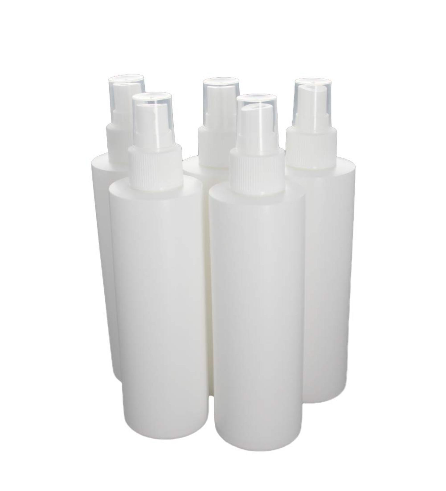Othmro 5 x 200ml Mini Travel Spray Bottles - Fine Fog Refillable Plastic Containers for Essential Oils Cleaning Solutions & Makeup - Set of 5 White Bottles - Buy Online on SooperMarket.com