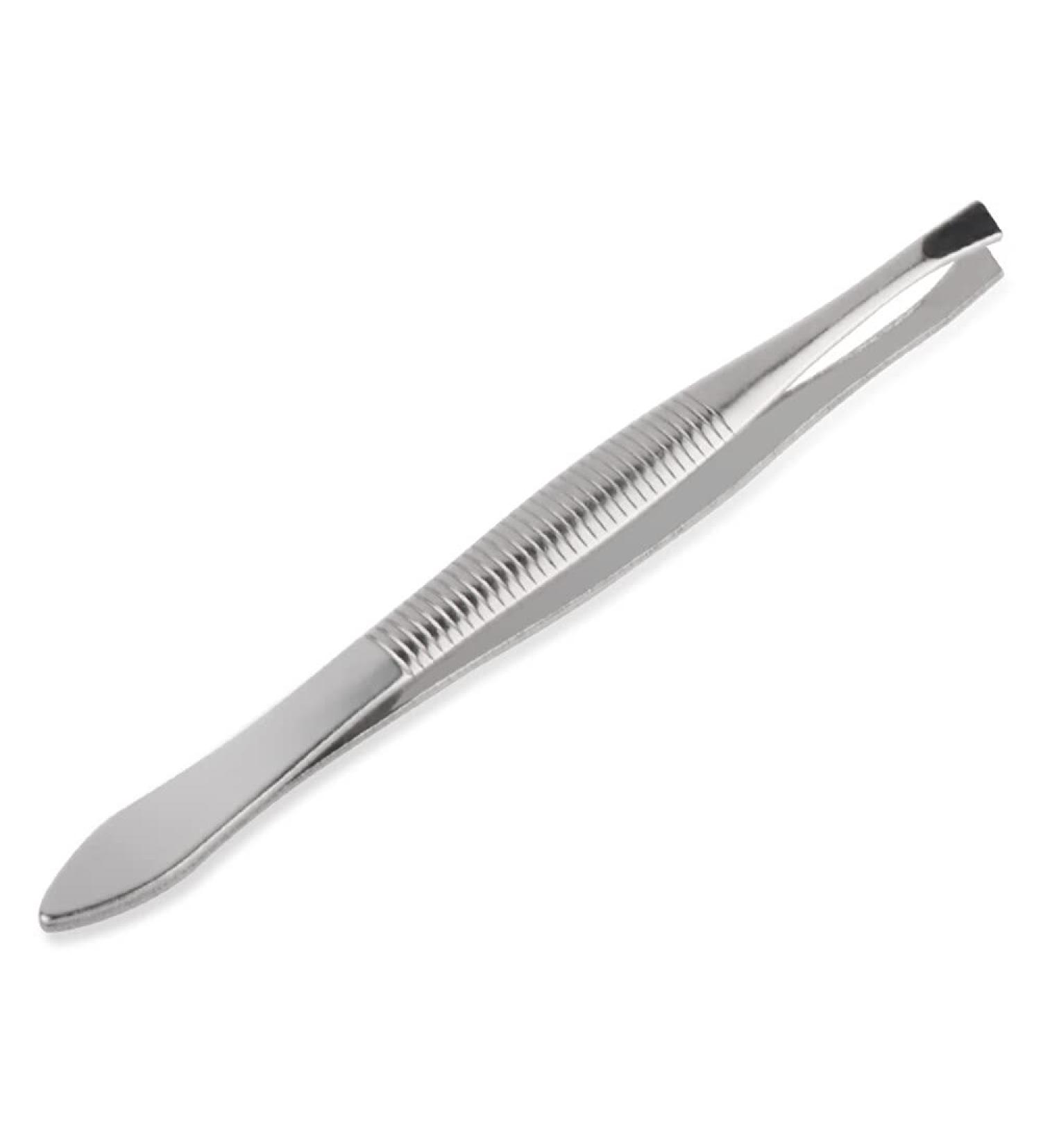 2pcs Stainless Steel Eyebrow Tweezer Set - Precision Trimming and Shaping Tool for Facial Hair Removal - Buy Online on SooperMarket.com