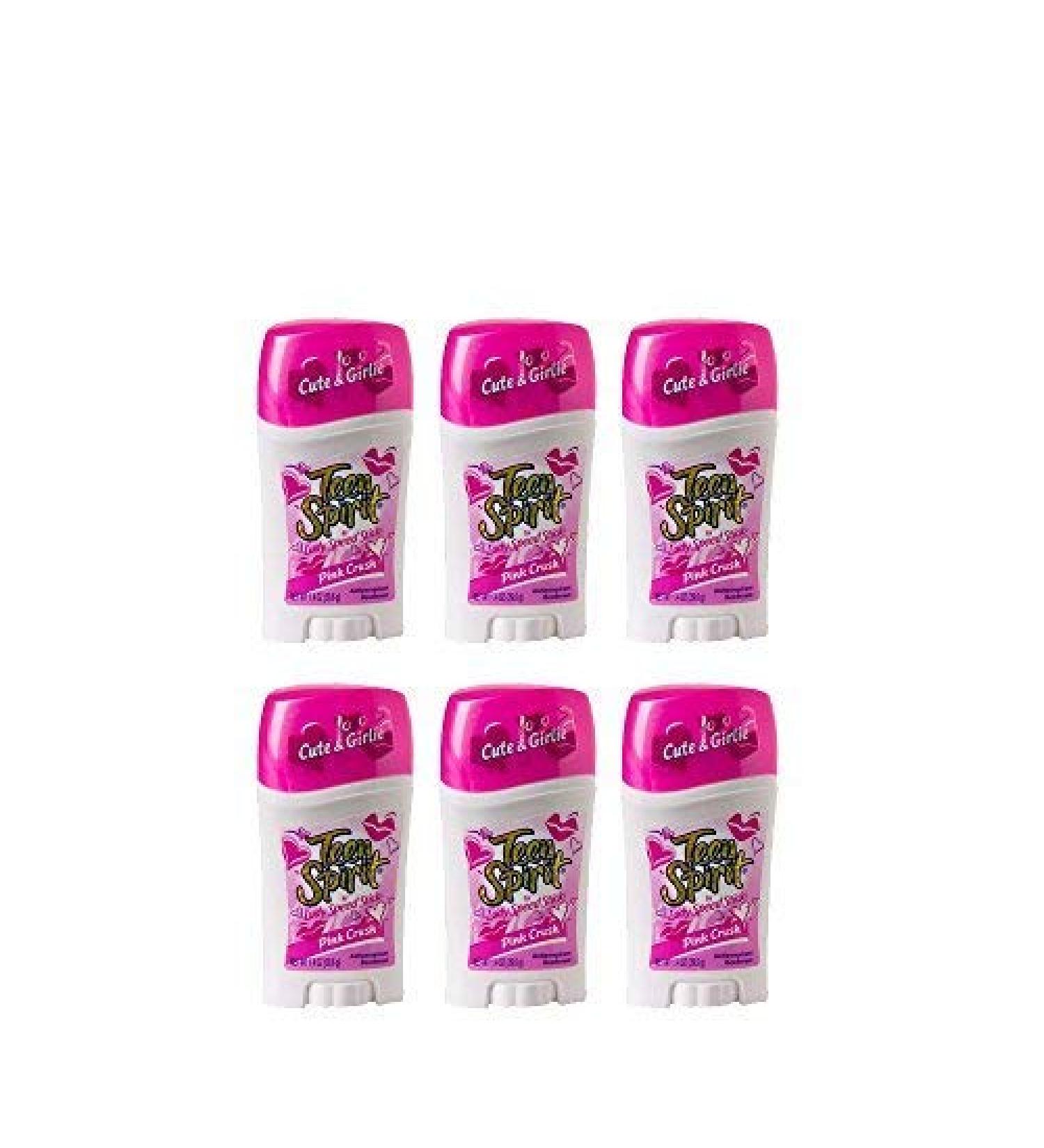 Teen Spirit Antiperspirant Deodorant Pink Crush 2.3 Ounce (Pack of 6)