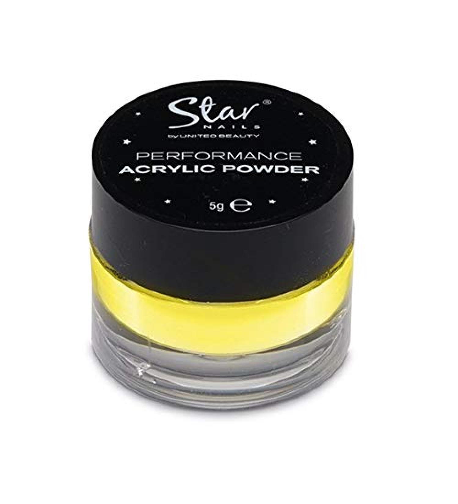 Star Nails Performance Acrylic Powder Neon Yellow 5g 5 g (Pack of 1) Neon Yellow
