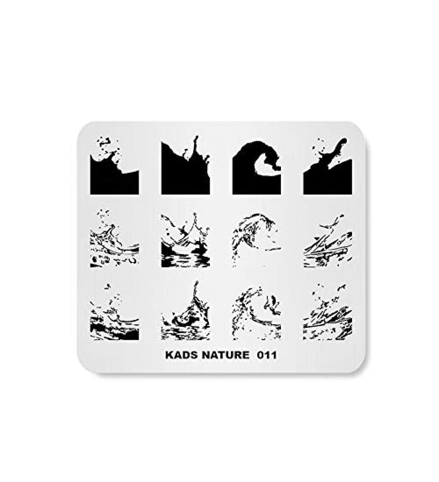 Nail Art Stamping Plate Natural Sea Waves Template - Alexnailart NA011 - Buy Online on SooperMarket.com