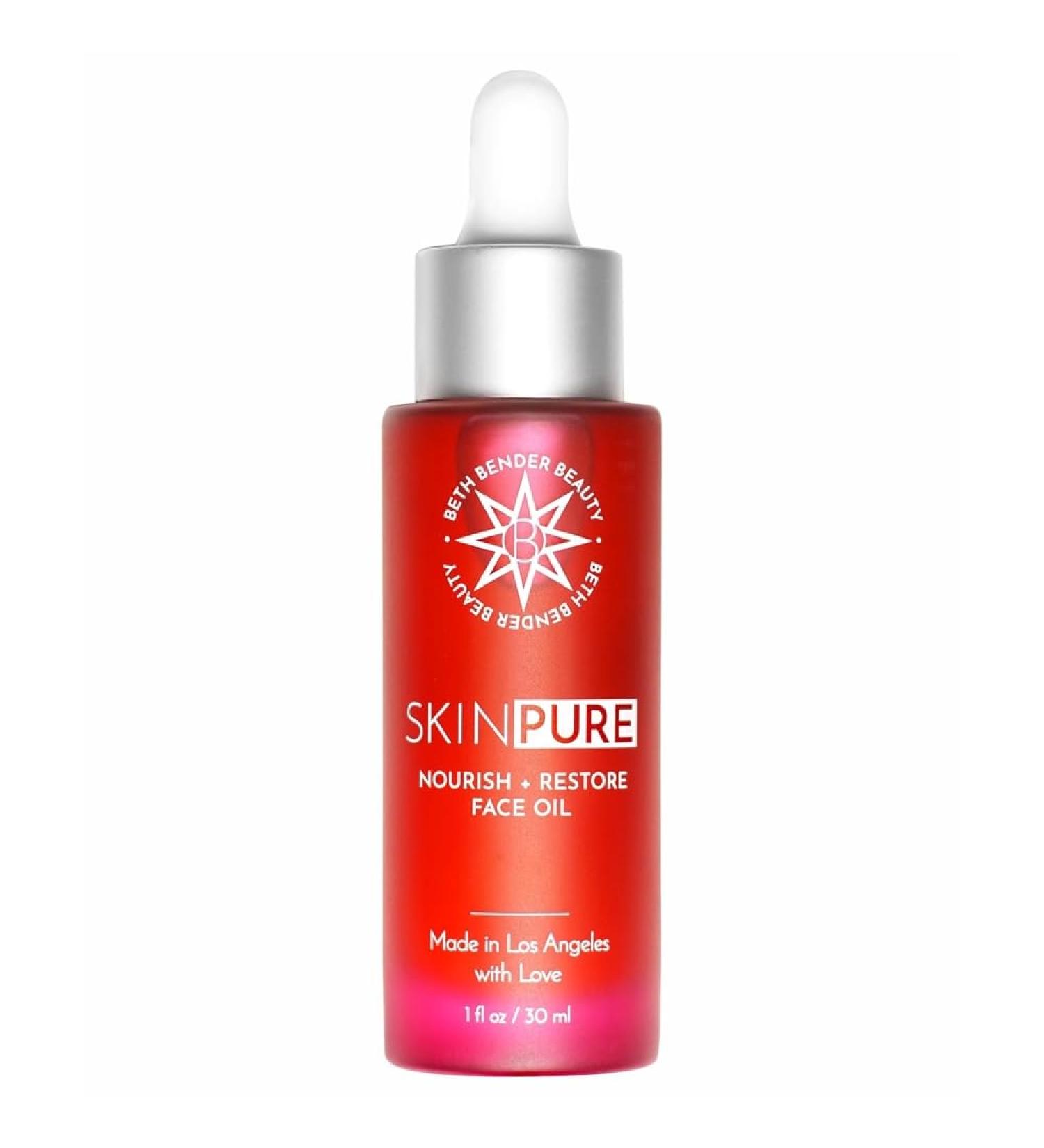 Beth Bender Beauty SKINPURE Vitamin C Face Oil - Anti-Aging & Anti-Wrinkle Formula - 1 Fl Oz | International Shipping Available - Buy Online on SooperMarket.com