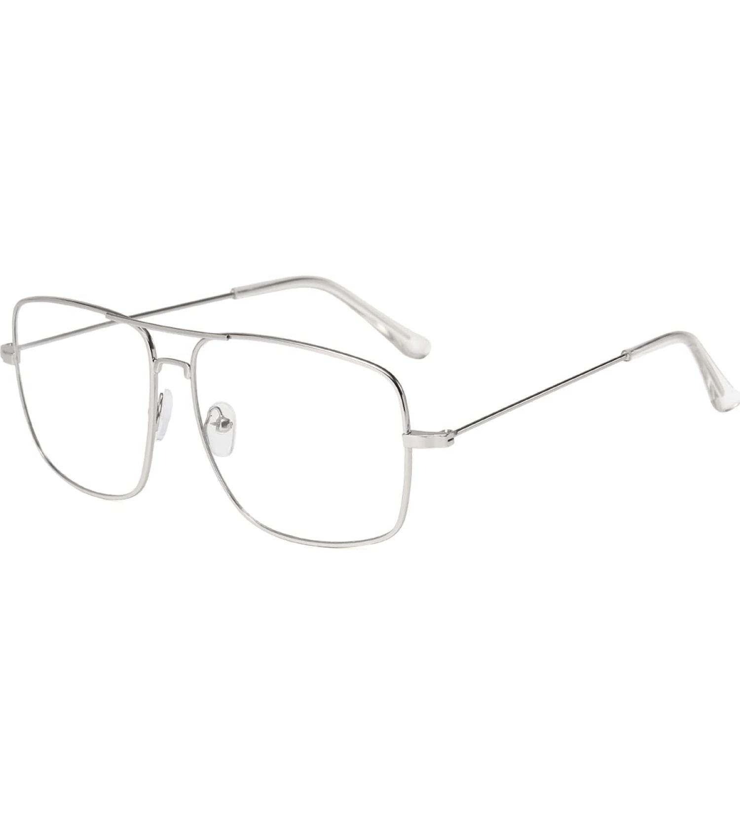 Musivon Vintage Glasses Frames for Men & Women - Decorative Silver Non-Prescription Eyewear - Buy Online on SooperMarket.com